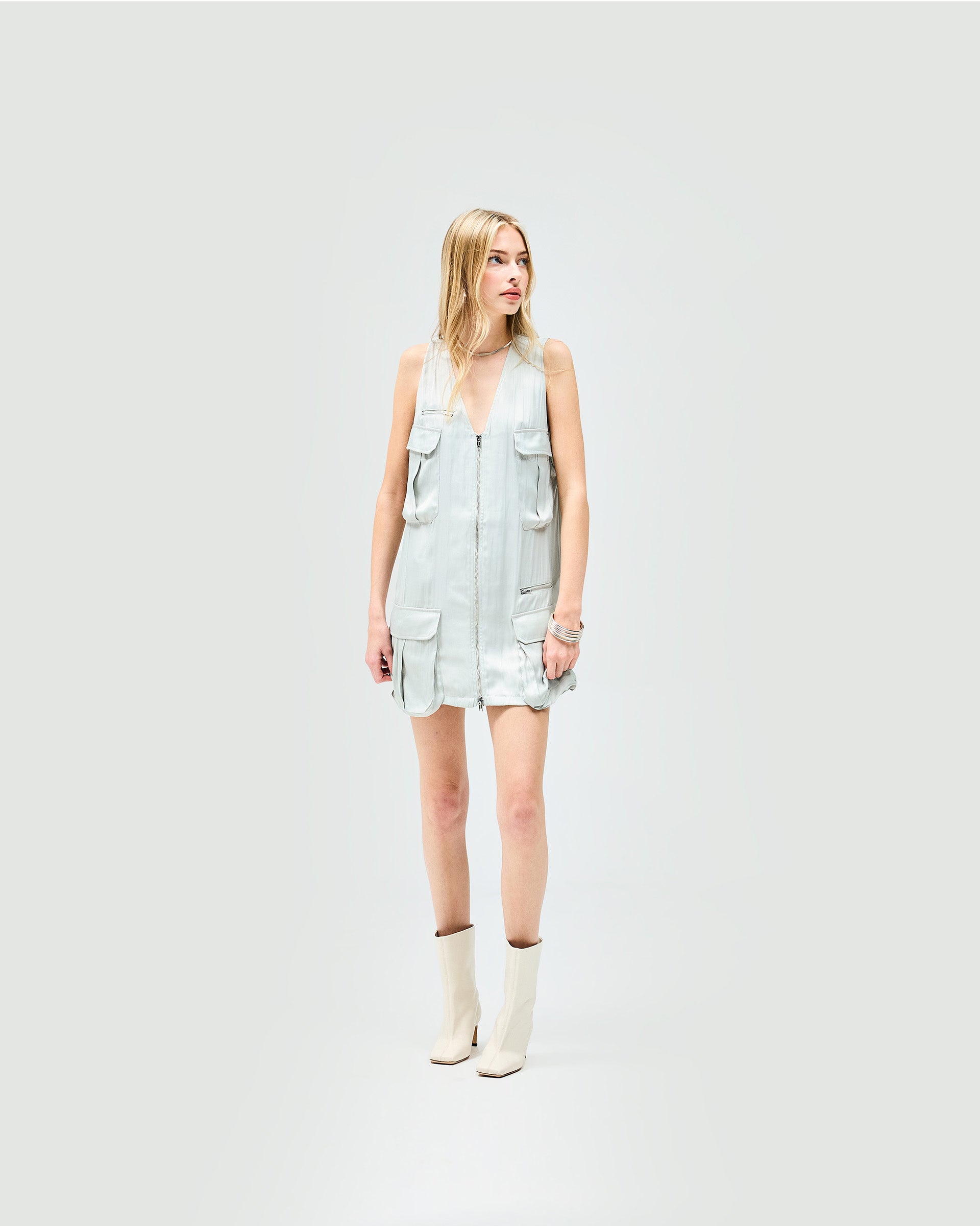 Adrenaline Mini Dress - Basil