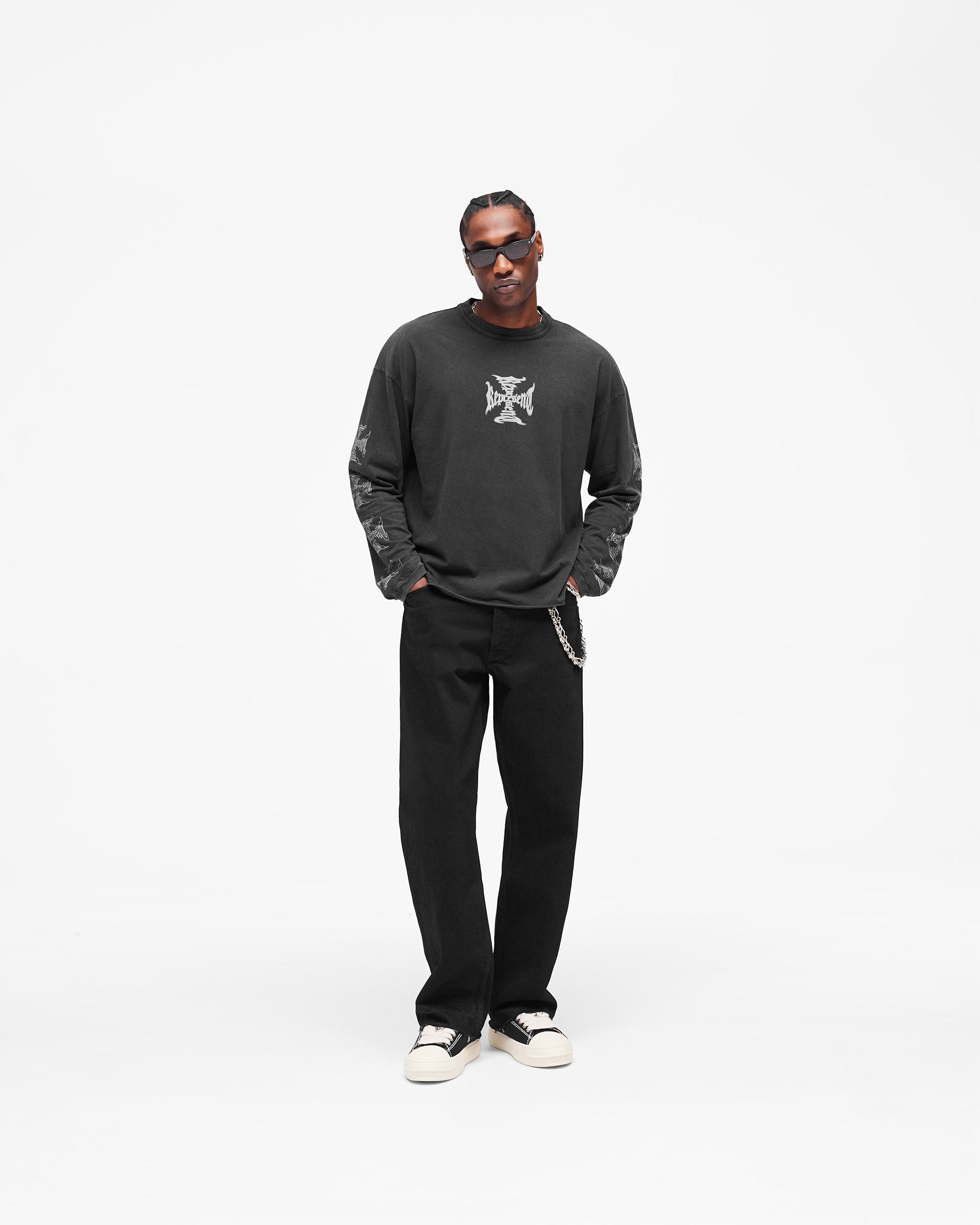 MH Long Sleeve T-Shirt - Faded Black