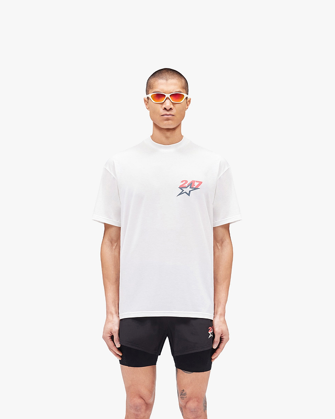 Team 247 Star Oversized T-Shirt - Flat White