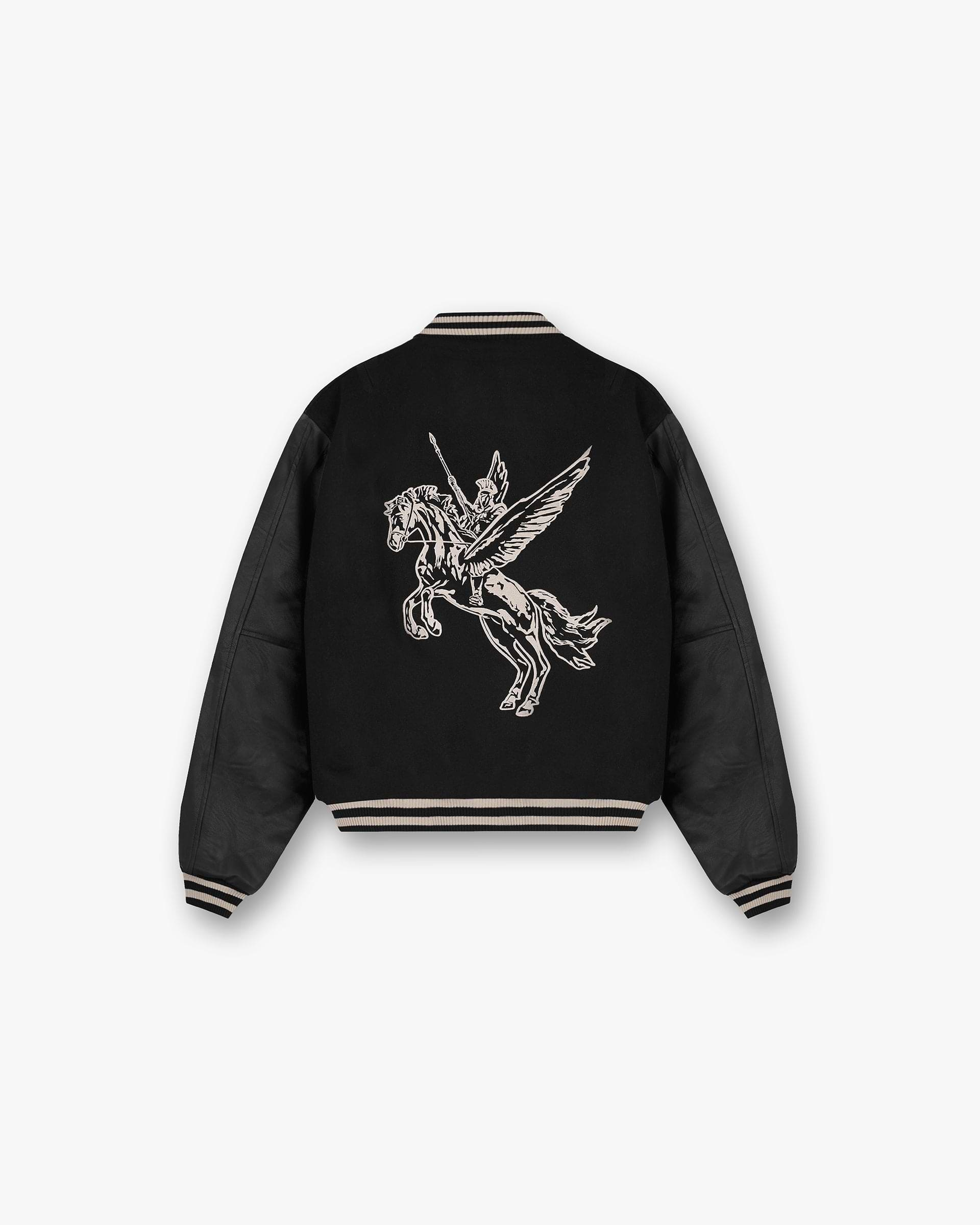 Mascot Wool Varsity Jacket - Jet Black