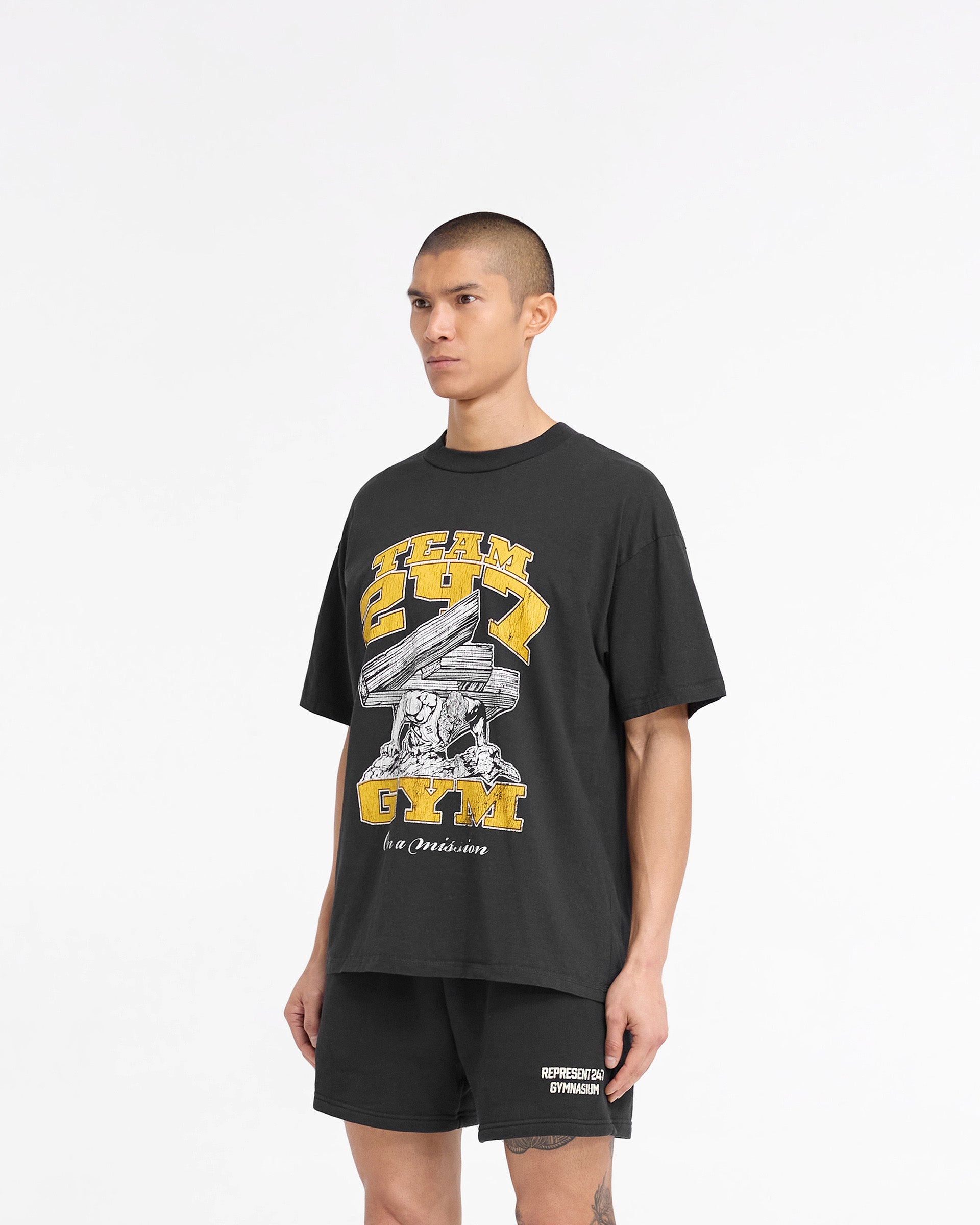247 On His Shoulders T-Shirt - Off Black