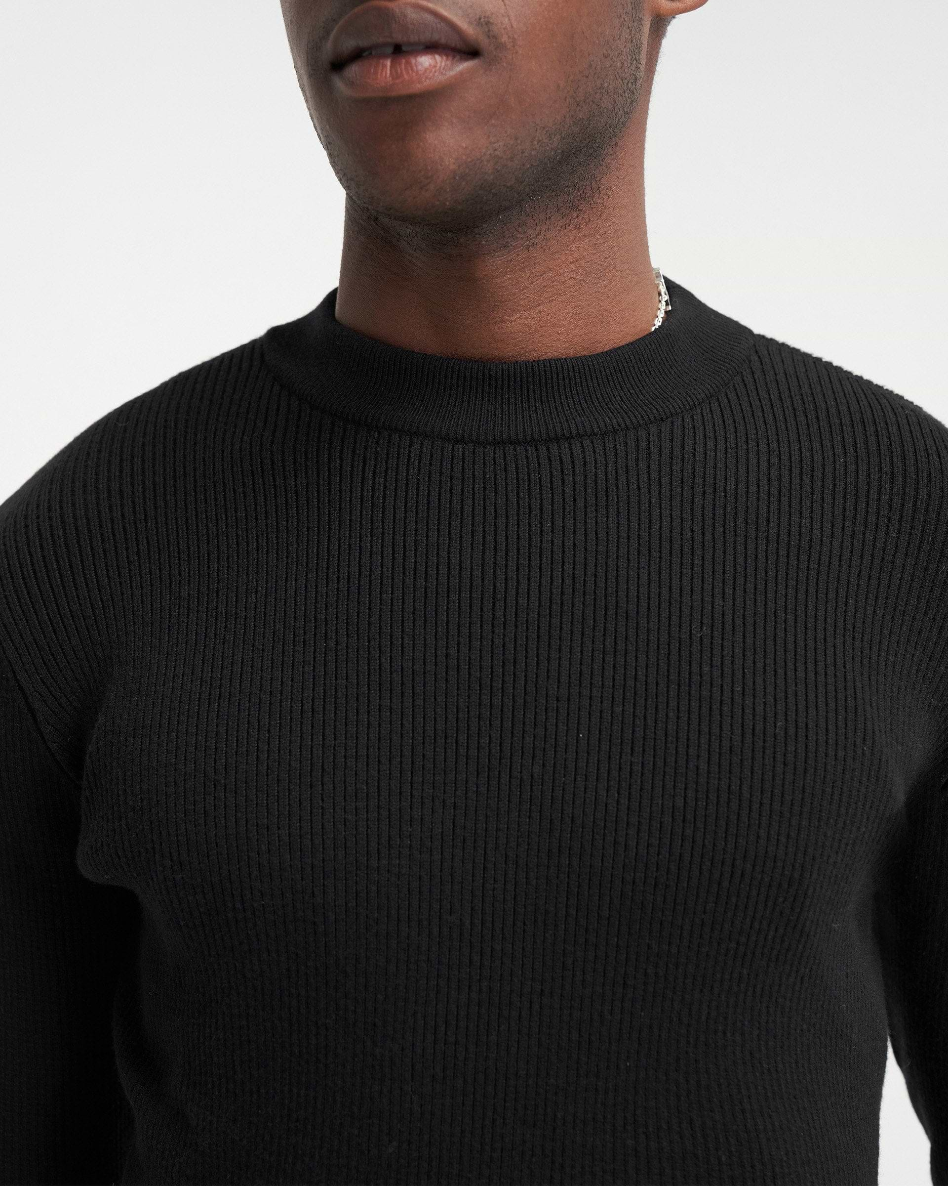 Slim Fit Mock Neck - Jet Black