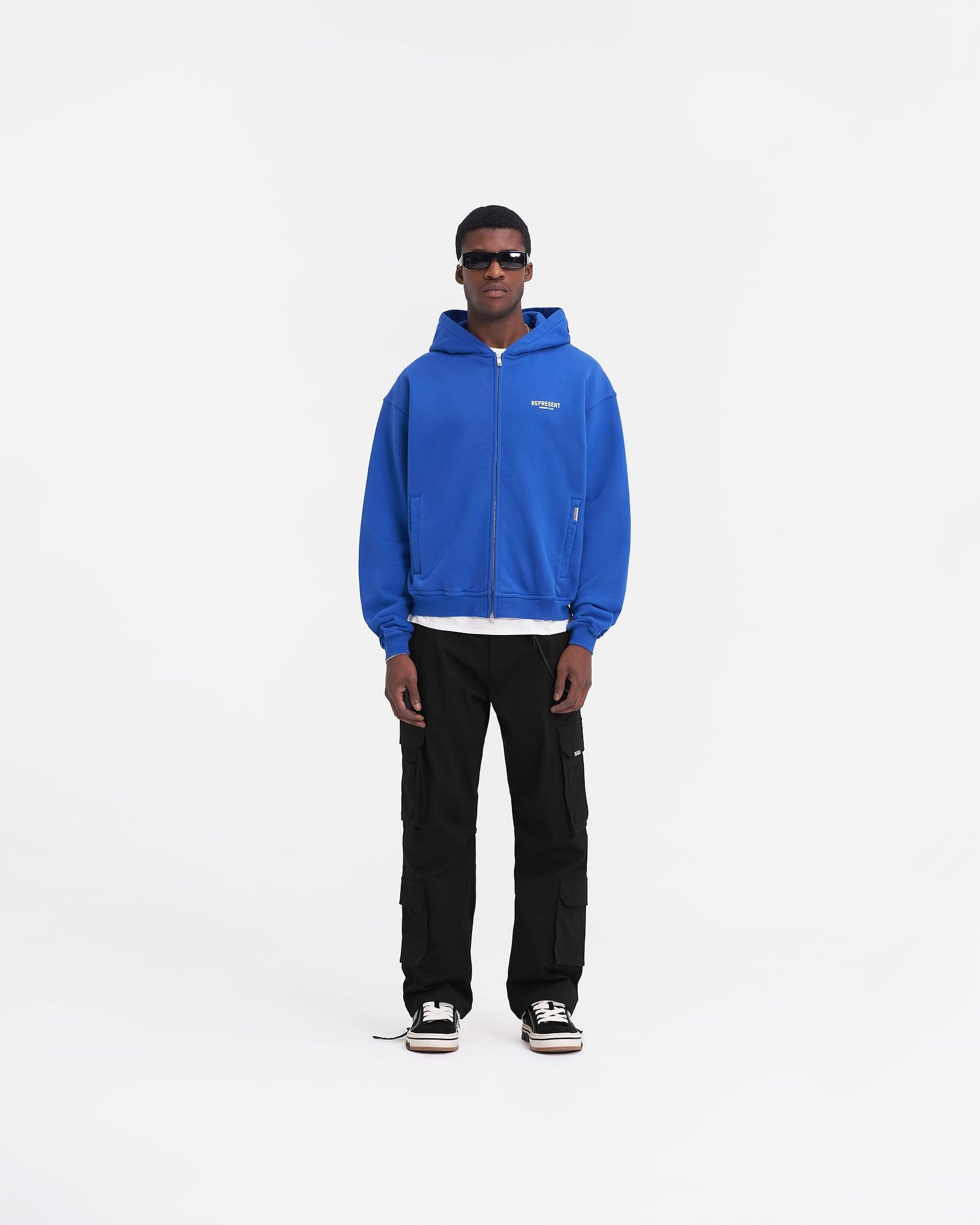 Represent Owners Club Zip Hoodie - Cobalt