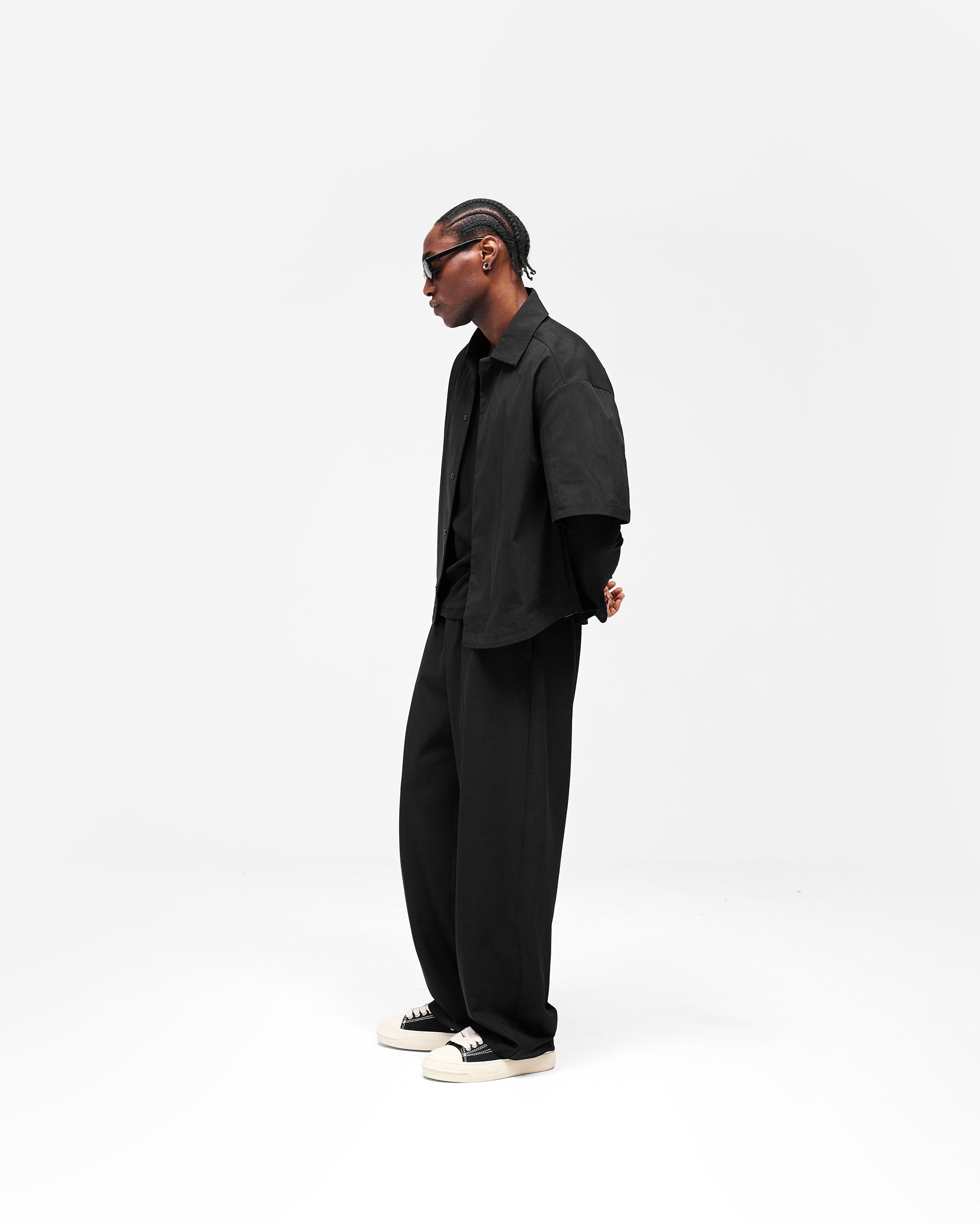 Initial Short Sleeve Shirt - Jet Black