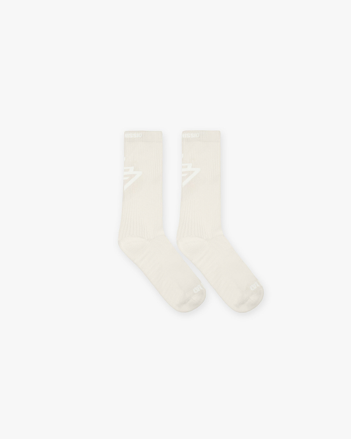 247 Logo Socks - Cream