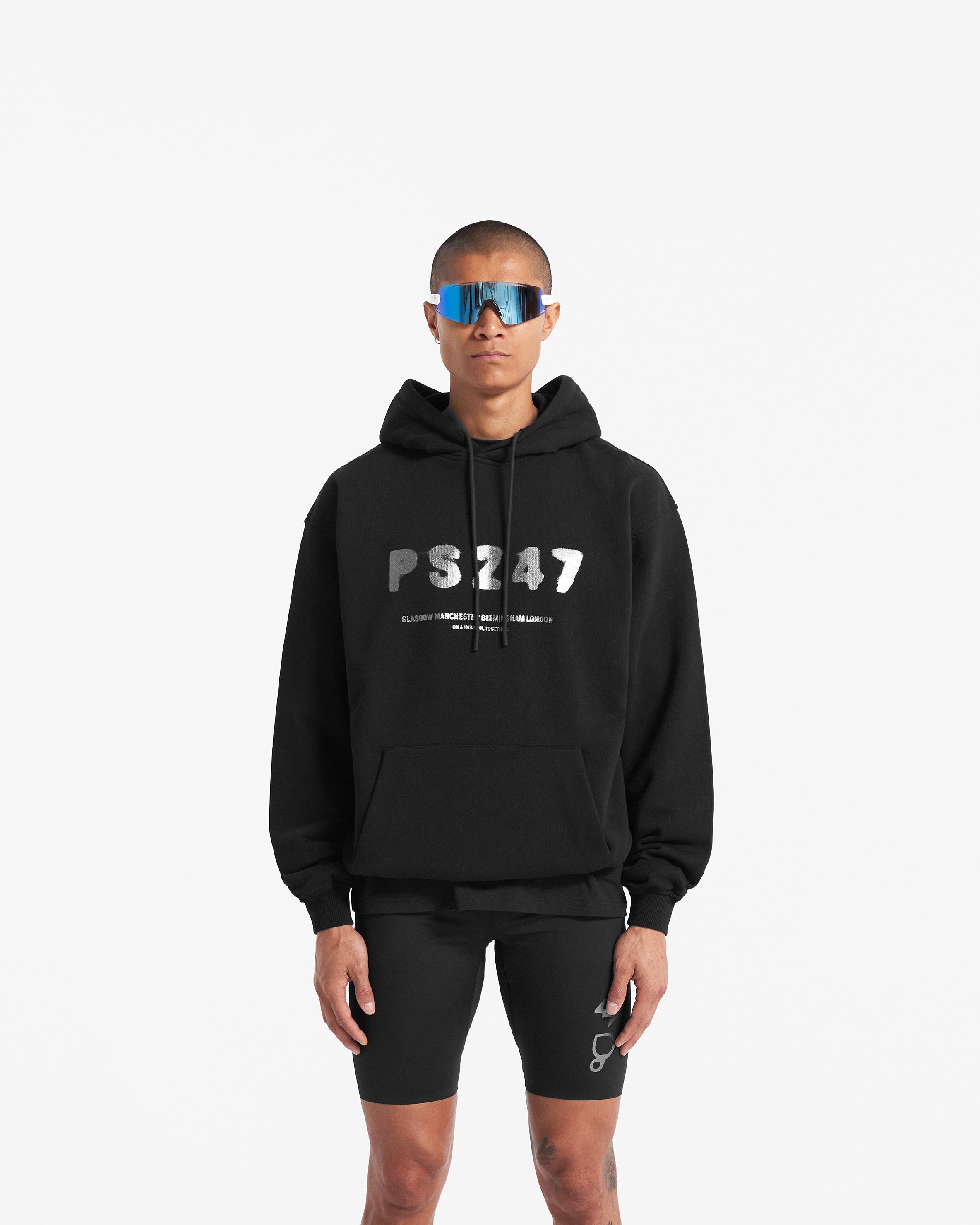 247 X Puresport Oversized Hoodie - Black