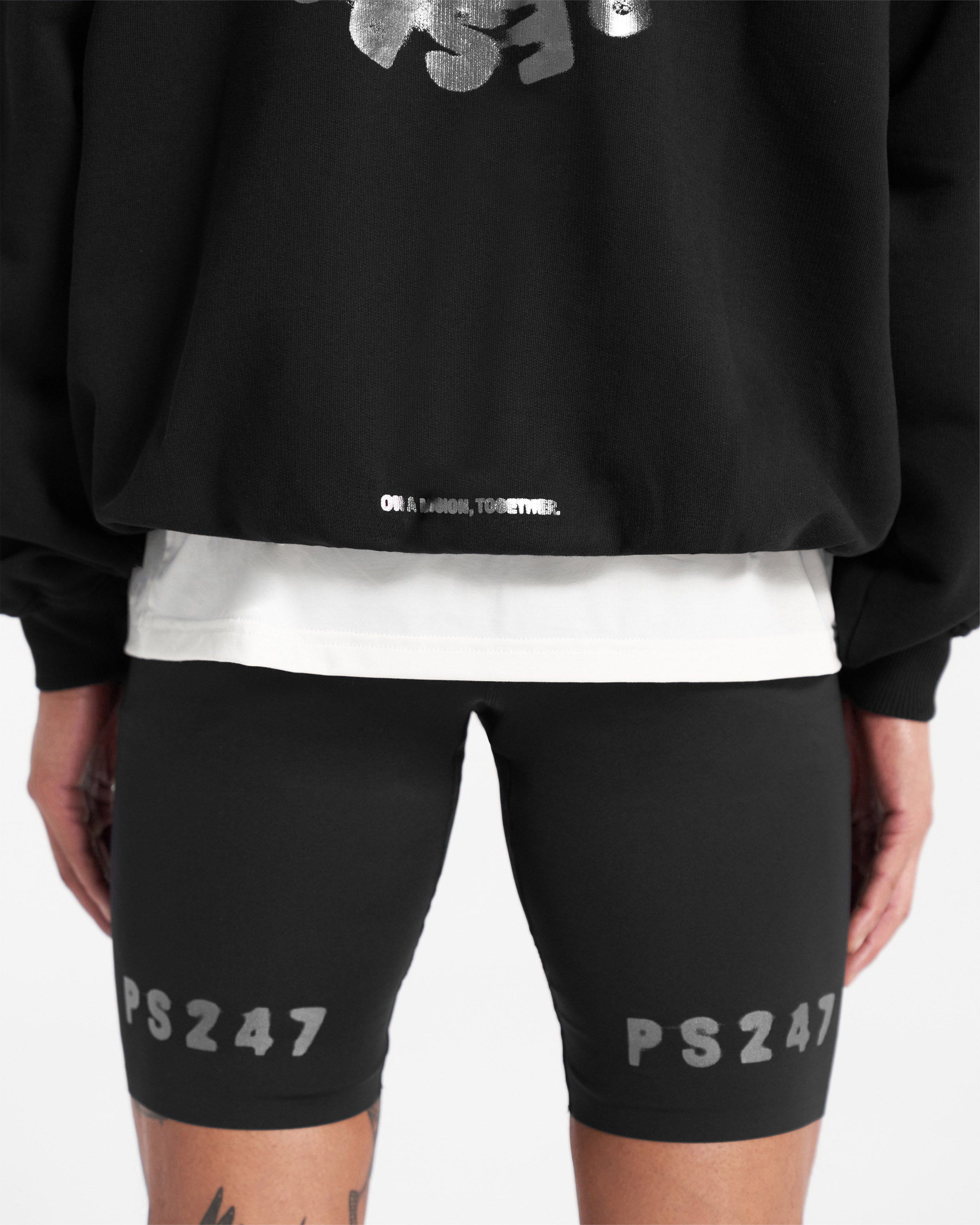 247 X Puresport Oversized Tour Hoodie - Black