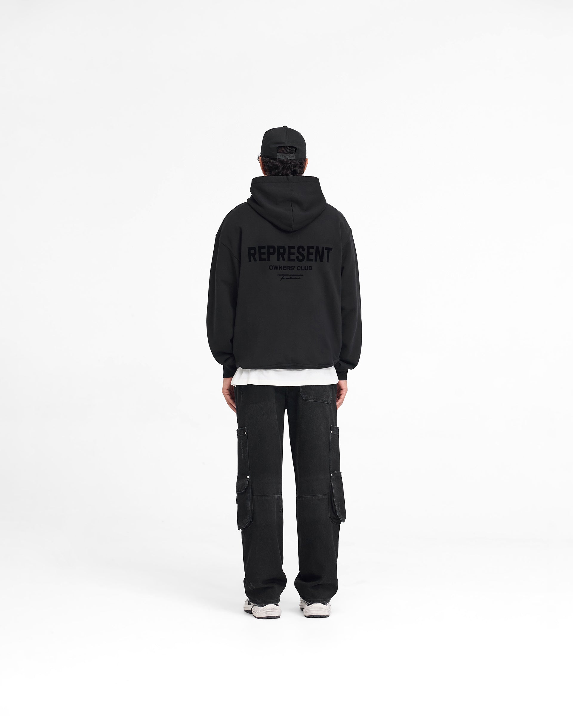 Represent Owners Club Flocked Hoodie - Black