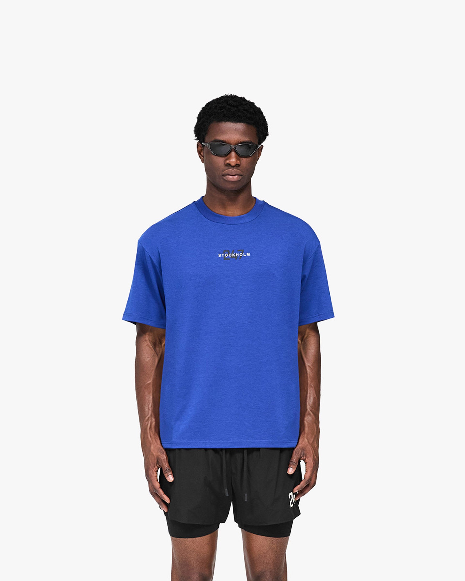 247 Stockholm Oversized T-Shirt Blue | Performance Tee | REPRESENT