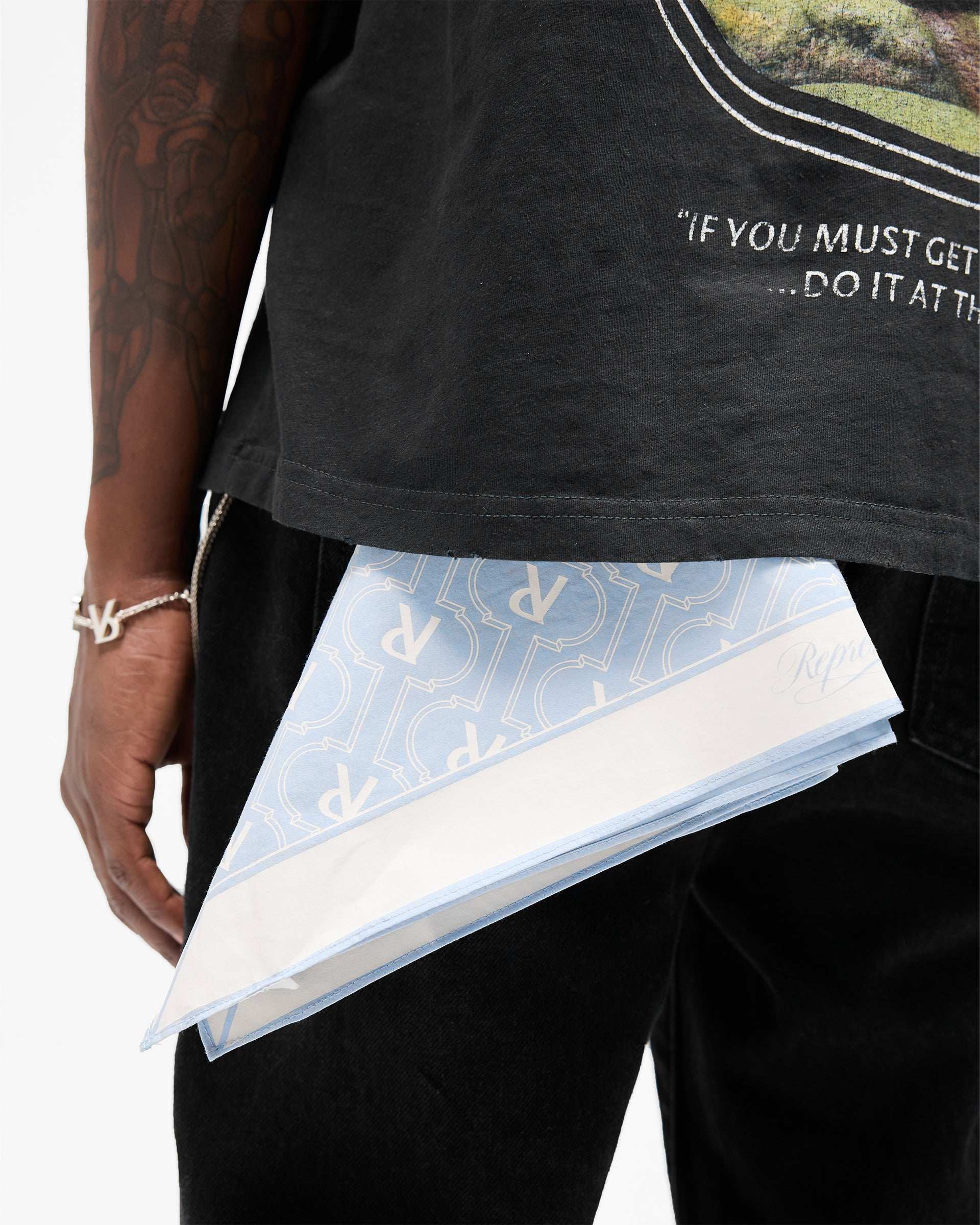 Gran Cru Classe Initial Bandana - Chambray Blue