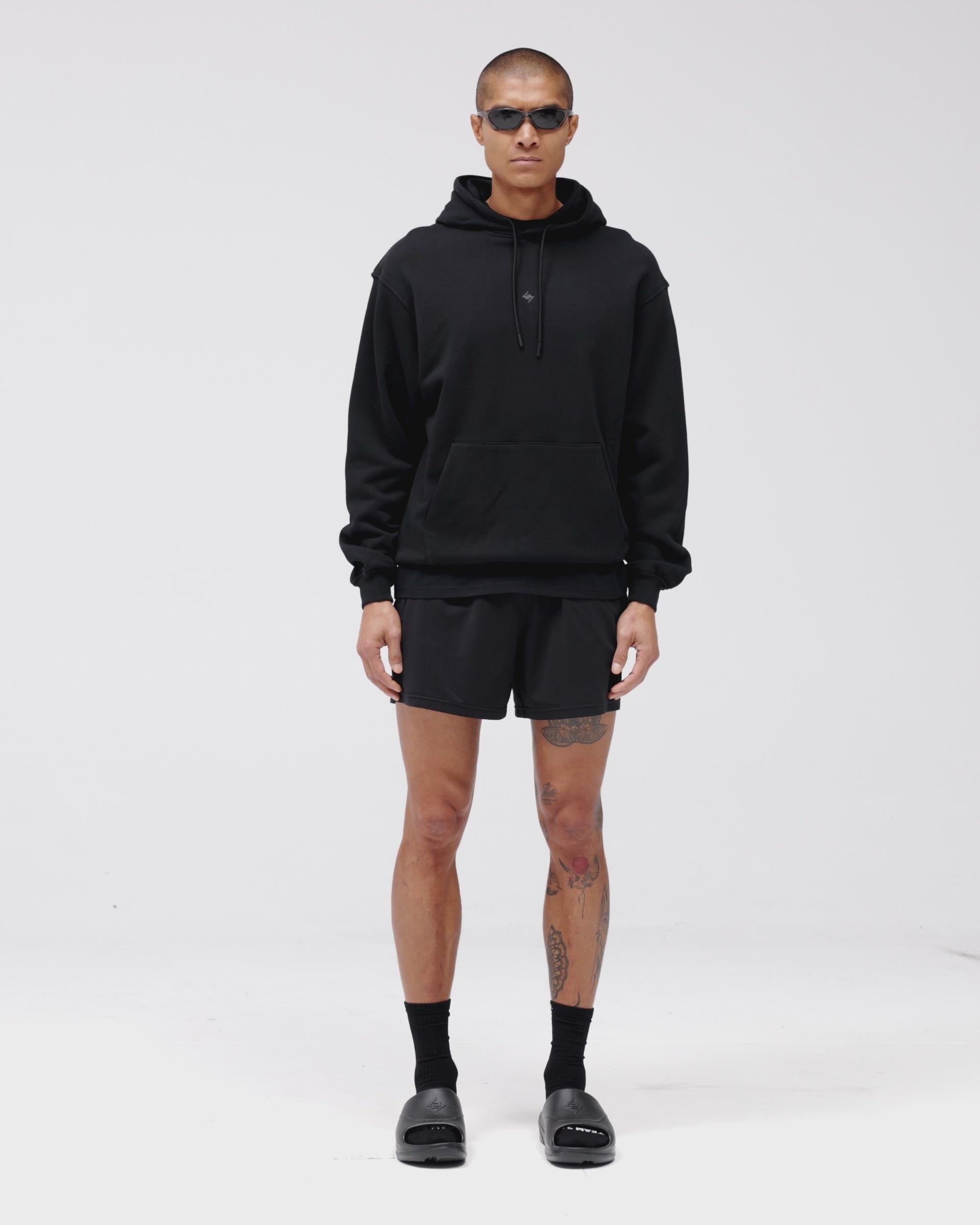 Jet Black 247 DNA Oversized Hoodie | Gym Hoodie | REPRESENT