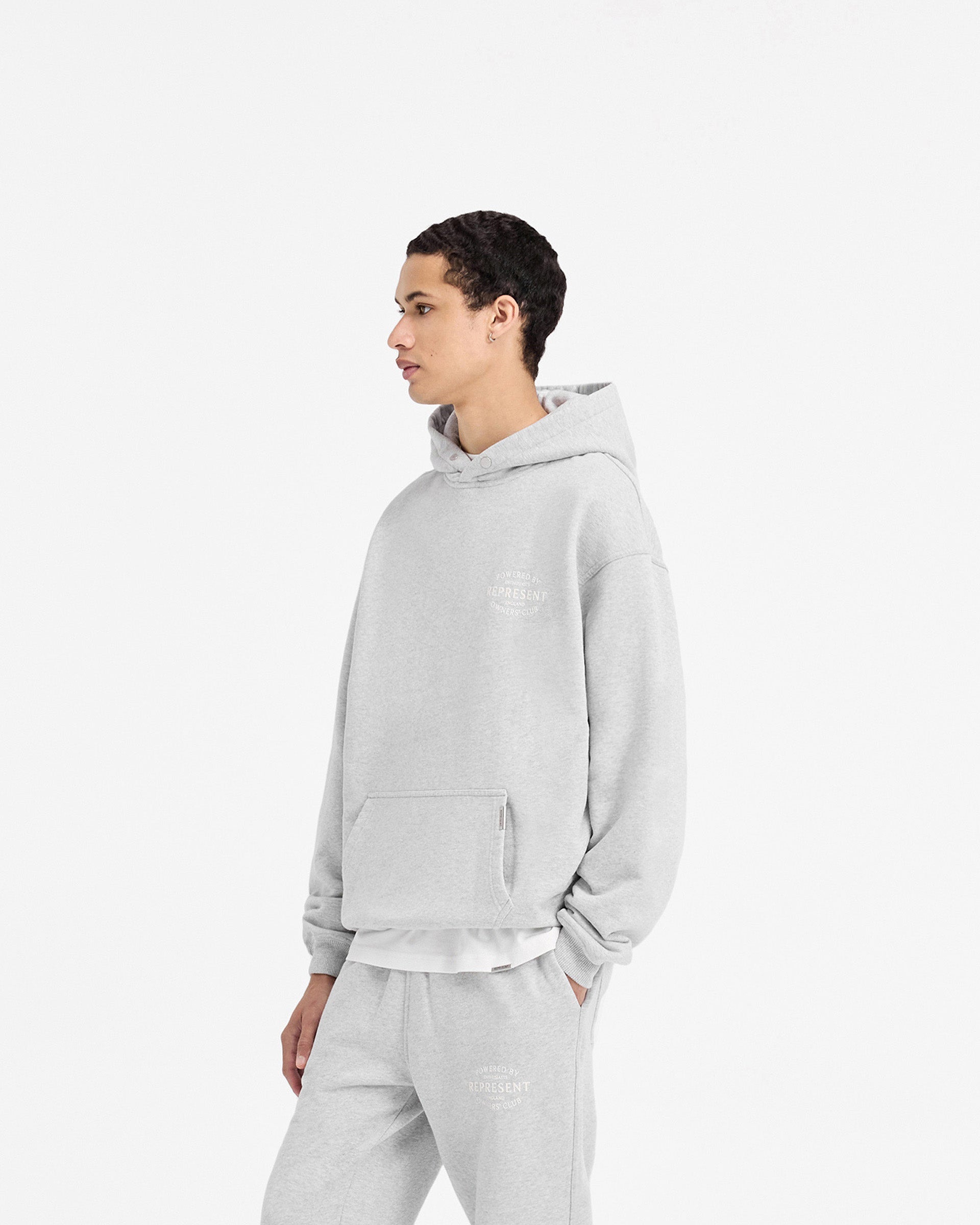 Represent Owners Club Stamp Hoodie - Ash Grey