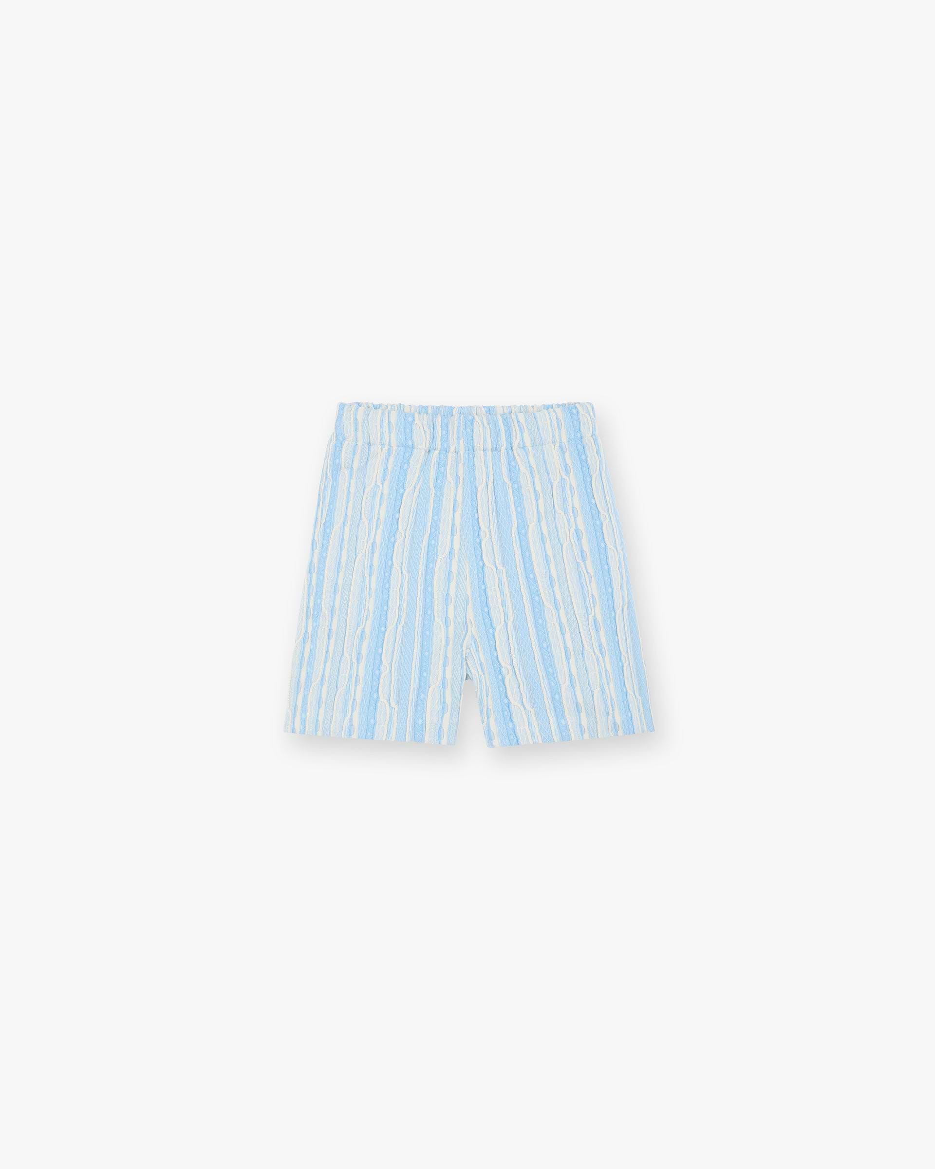 Mixed Knit Shorts - Royal Blue
