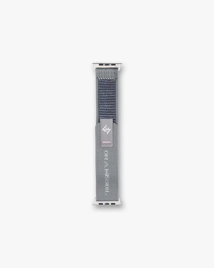 Product image of a mens titanium watch strap on a plain white background | 247 Apple Watch Strap in Titanium | Titanium watch strap accessory | 247 Accessories | Represent Clo