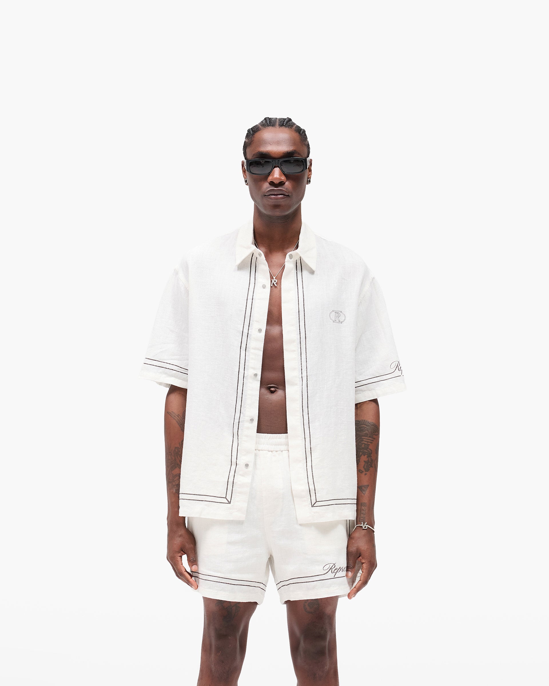 Border Shirt - Whisper White