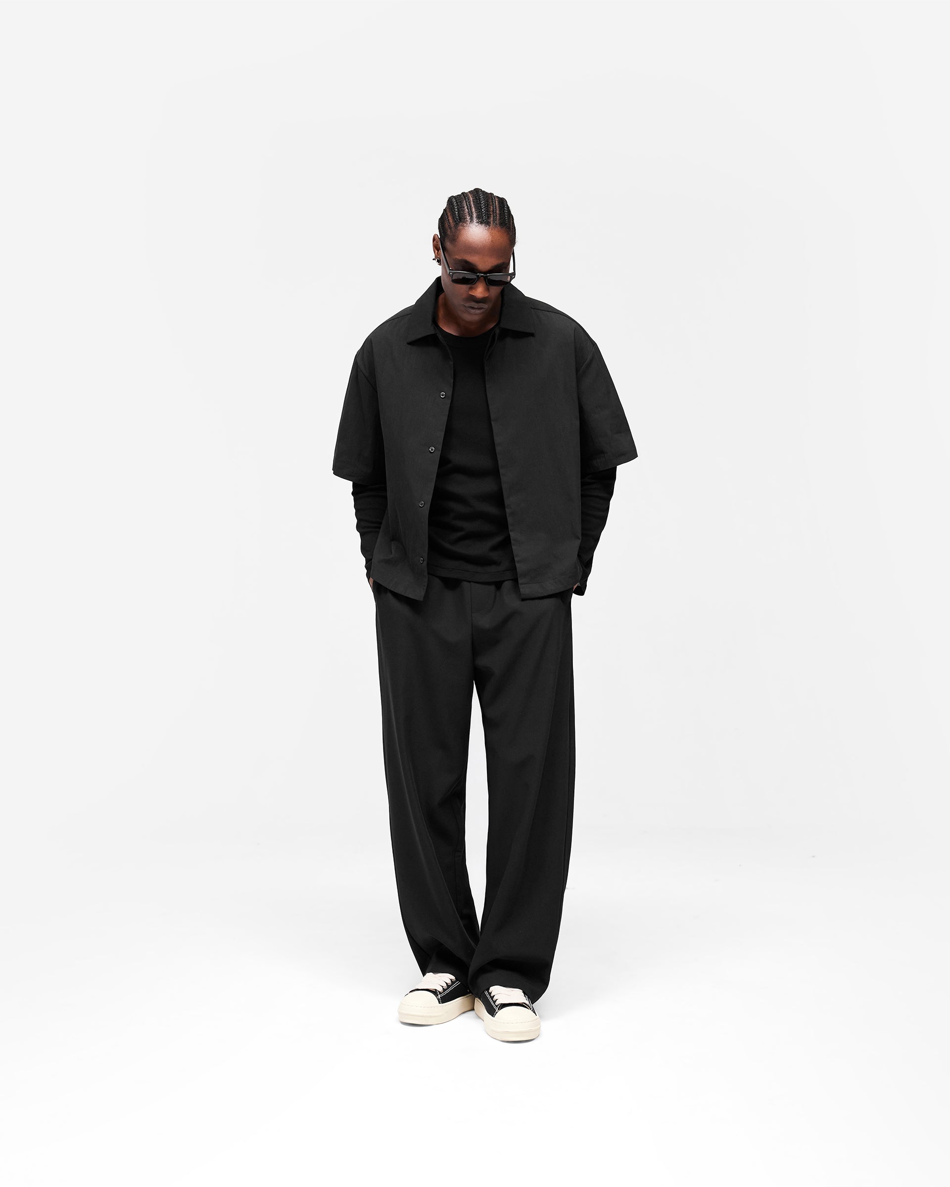 Initial Short Sleeve Shirt - Jet Black