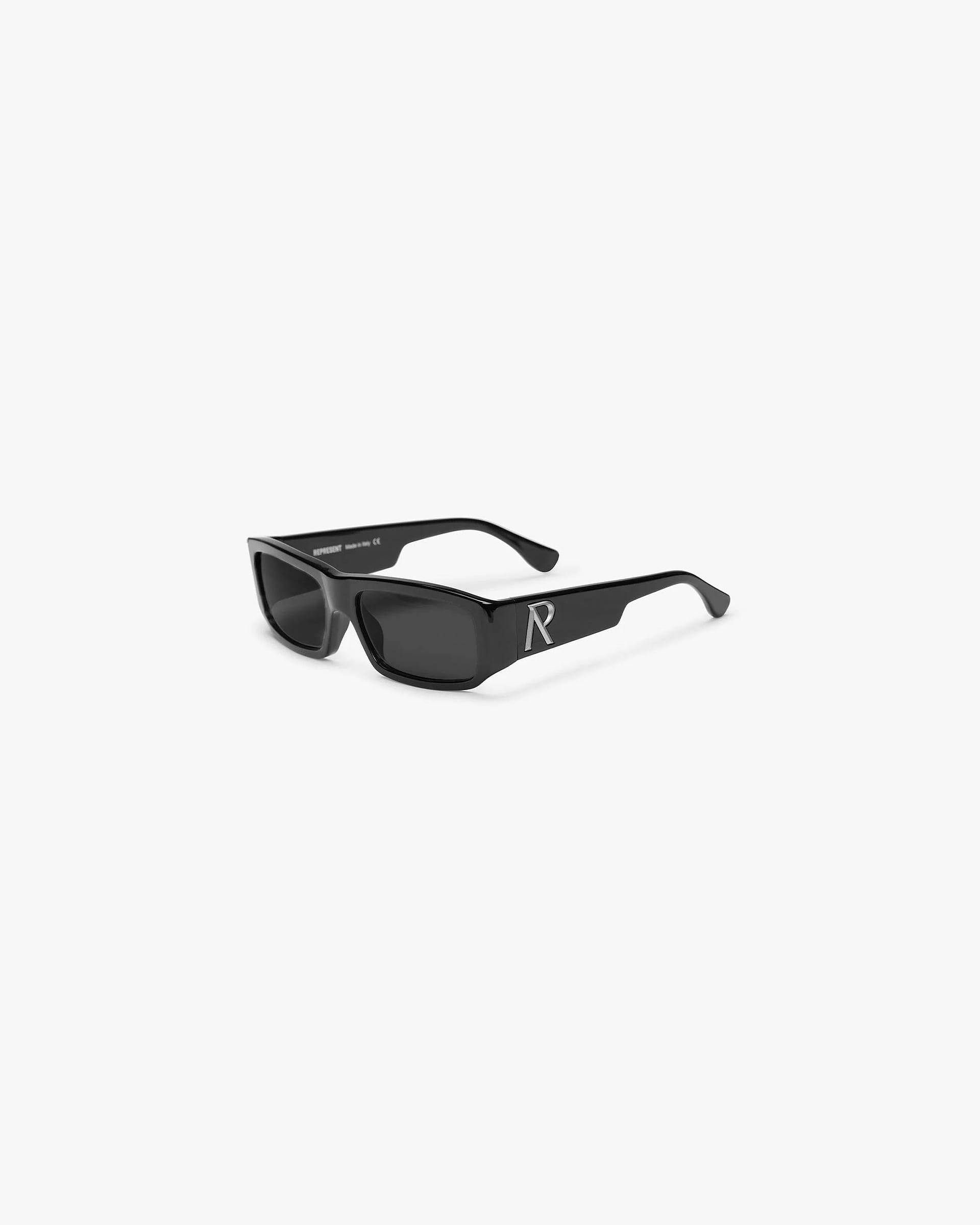 Slim Initial Sunglasses - Black