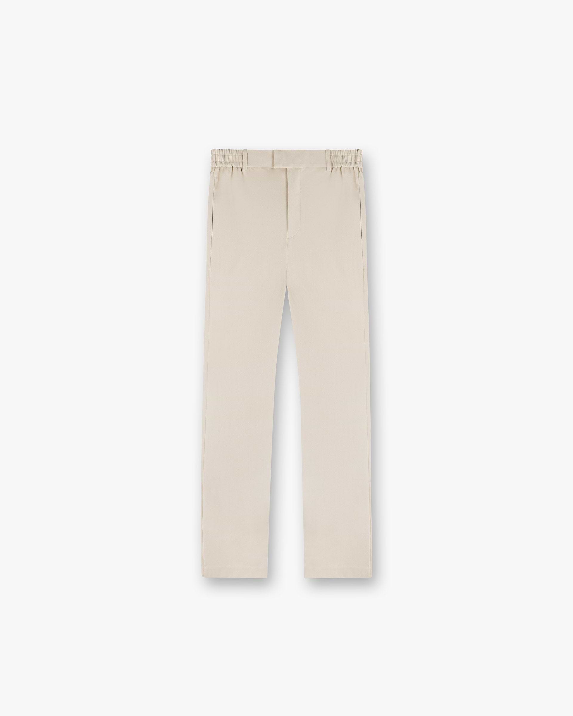 Front product image of mens oatmeal pants on a plain white background | Smoking Pant in Oatmeal | Straight leg pants with a tailored fit | SS25 Pants | Represent Clo