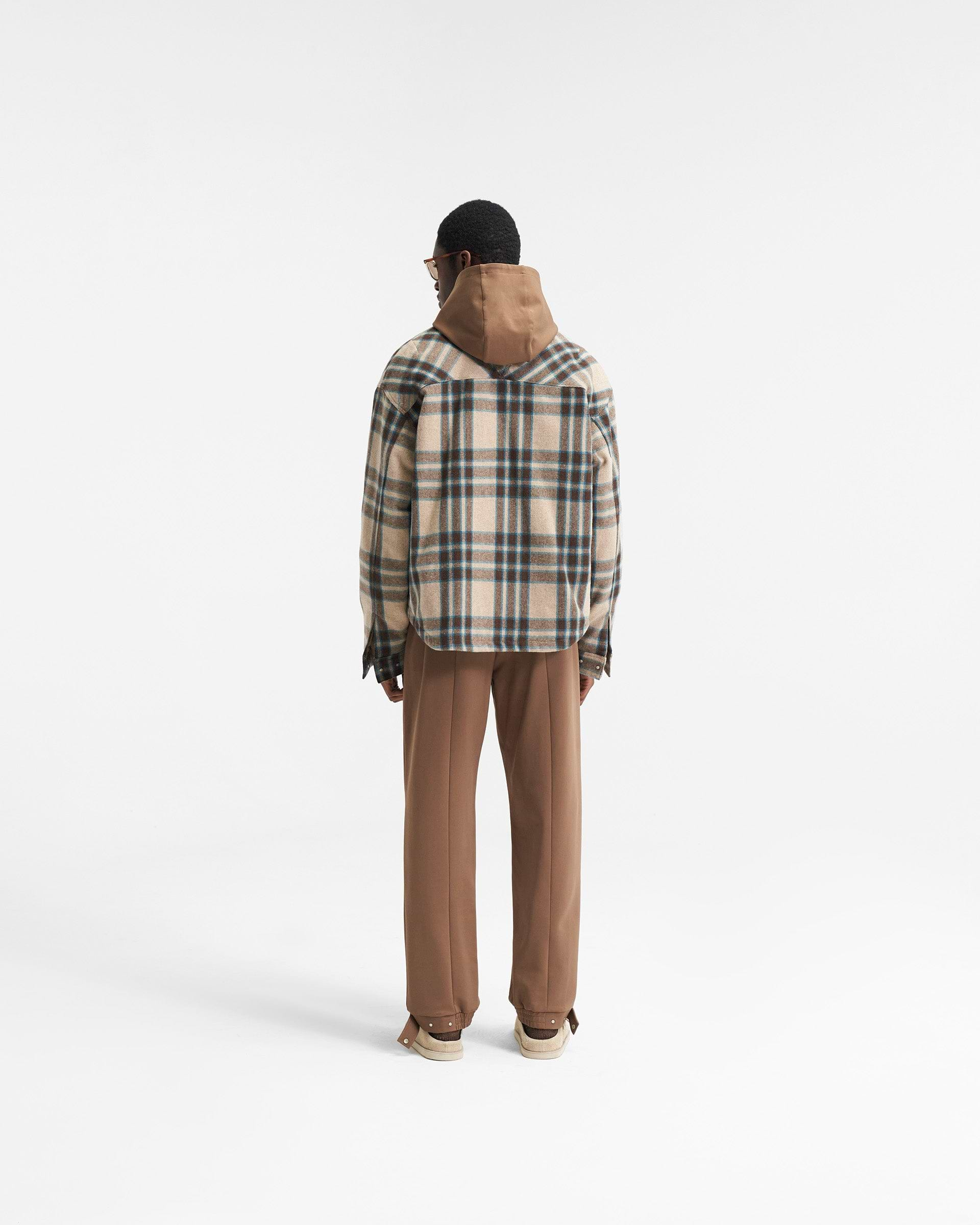 Heavy Zip Overshirt - Brown Check