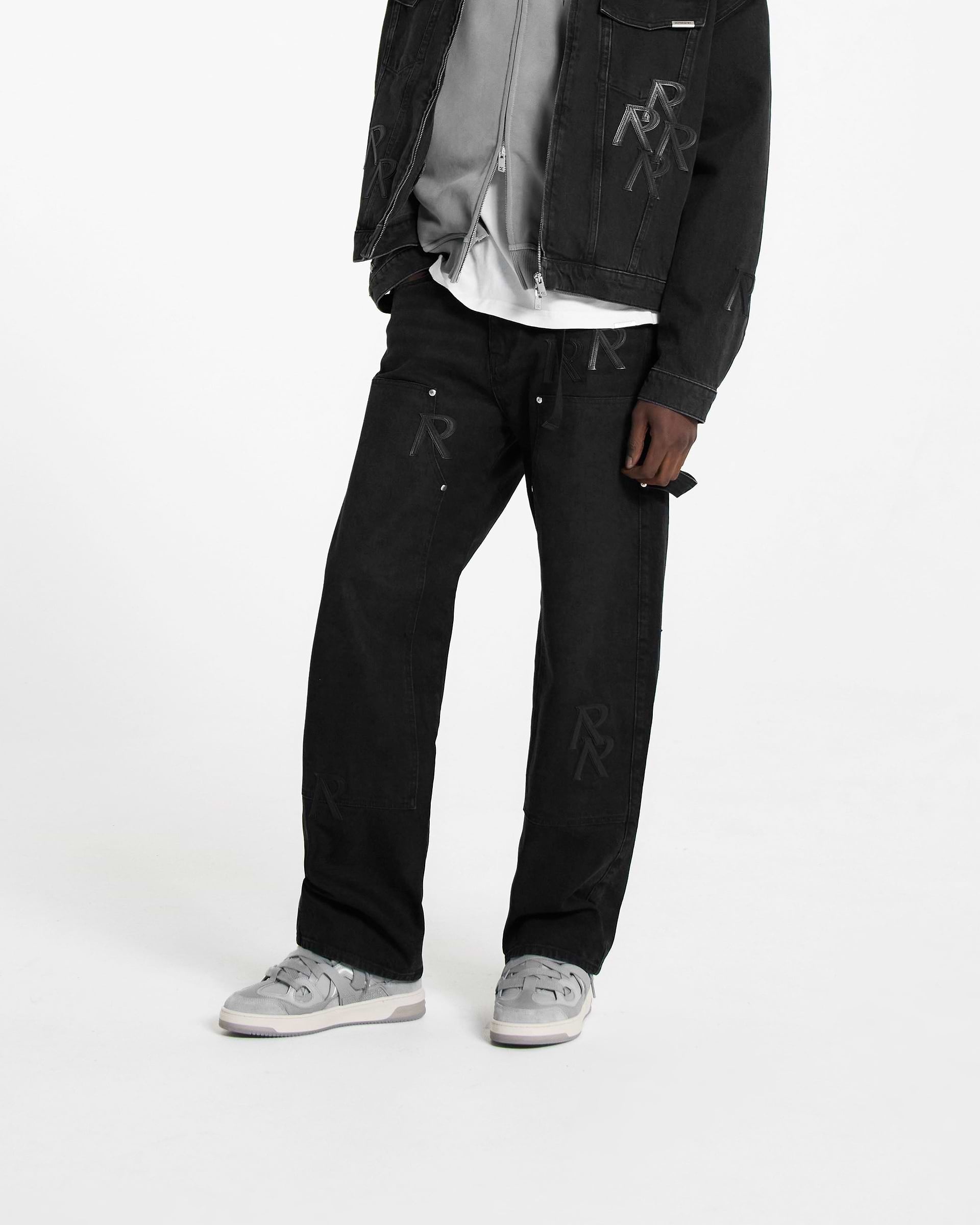 R3 Initial Carpenter Denim - Off Black