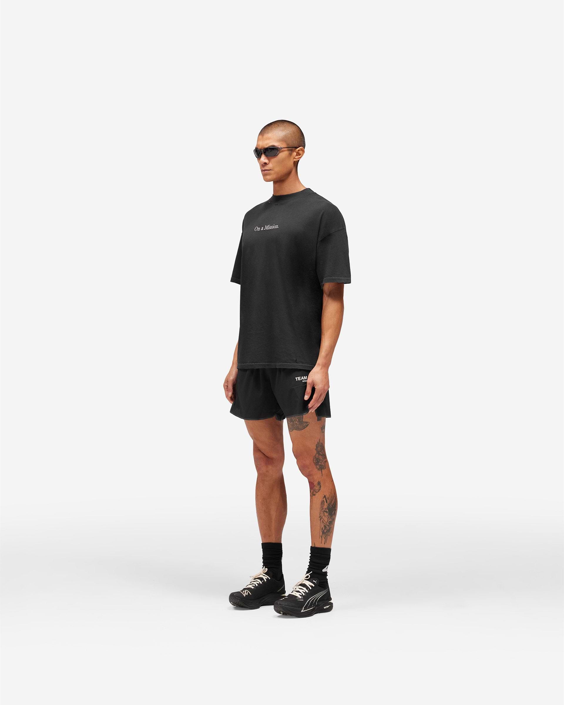 247 Jet Black On A Mission T-Shirt | 247 x Puma | REPRESENT