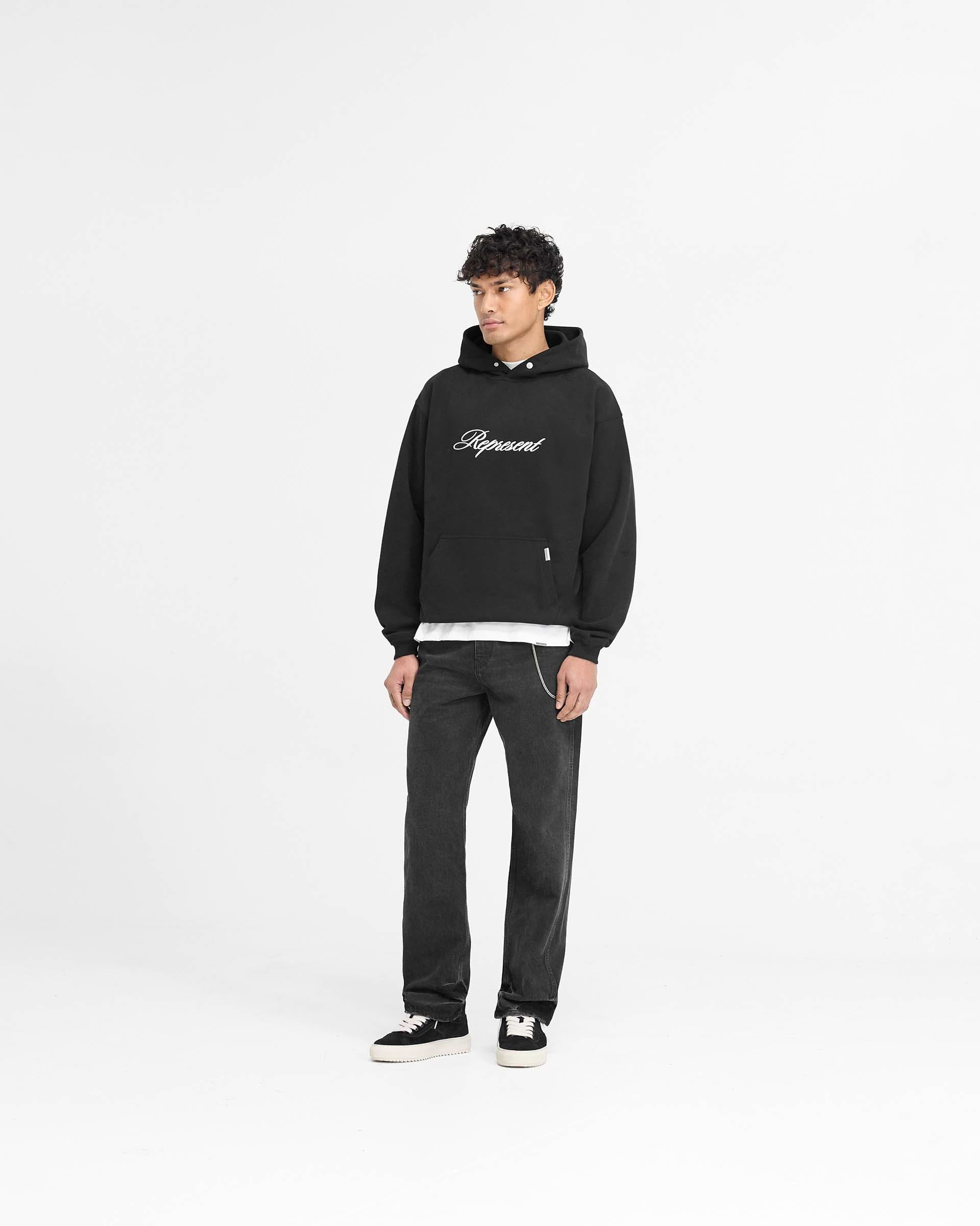 Script Logo Hoodie - Black