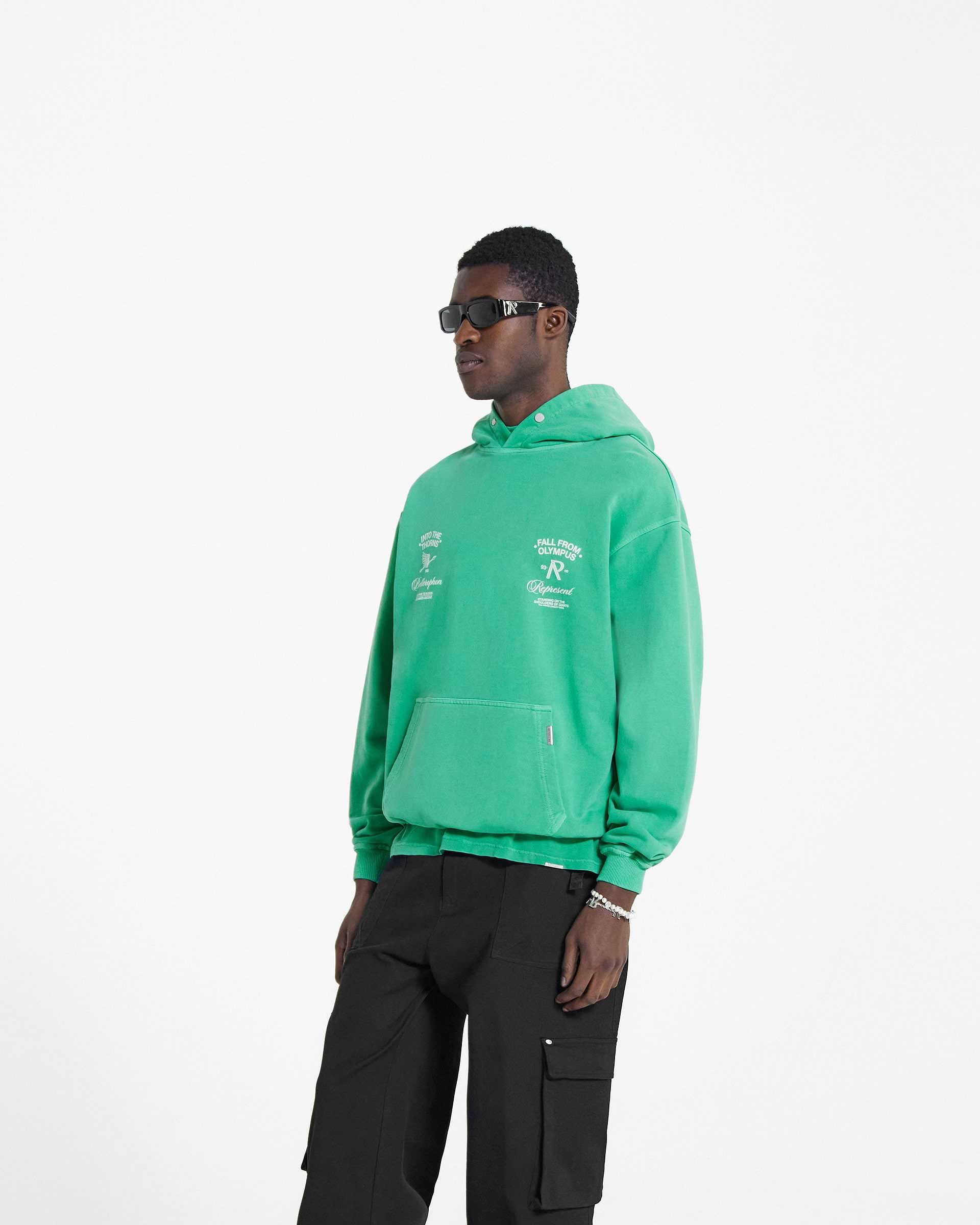 Fall From Olympus Hoodie - Island Green