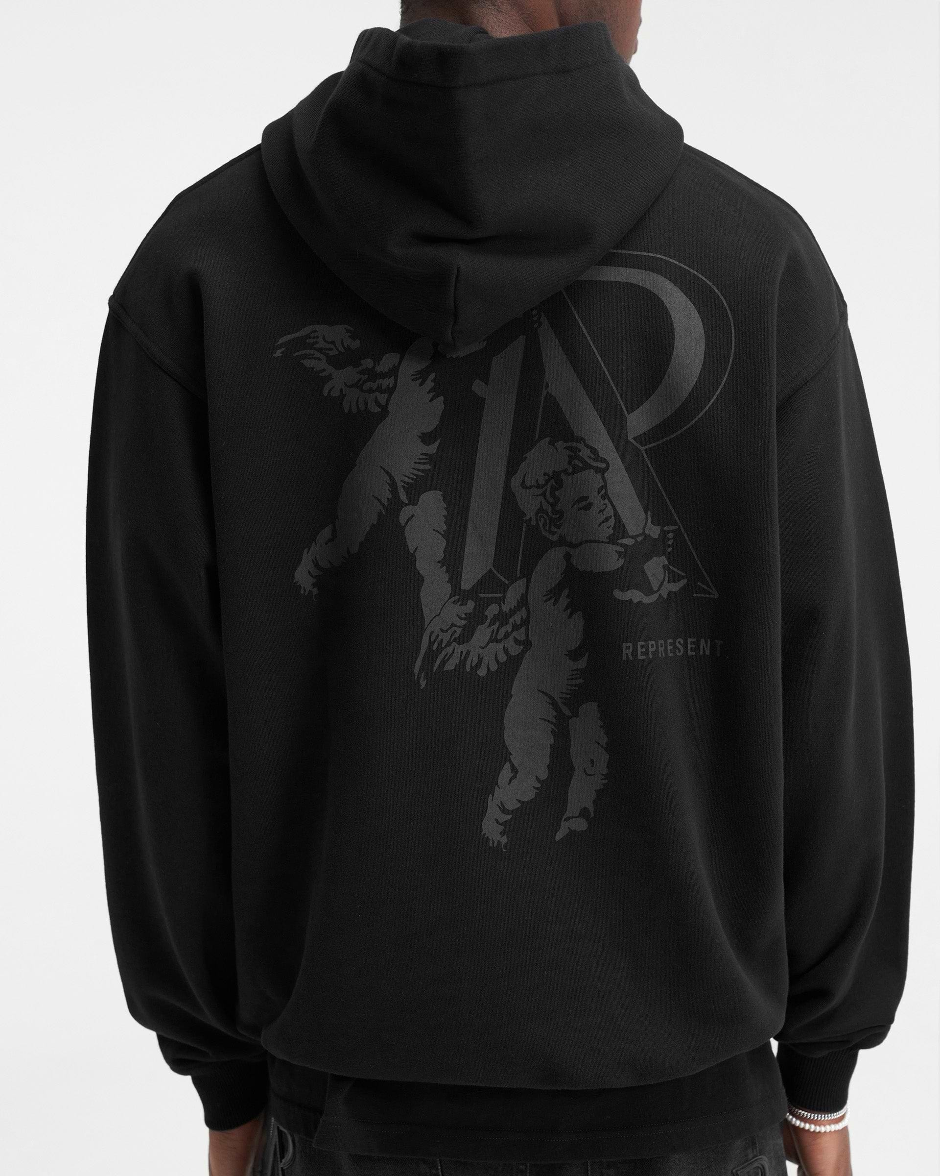 Cherub Initial Hoodie - Black