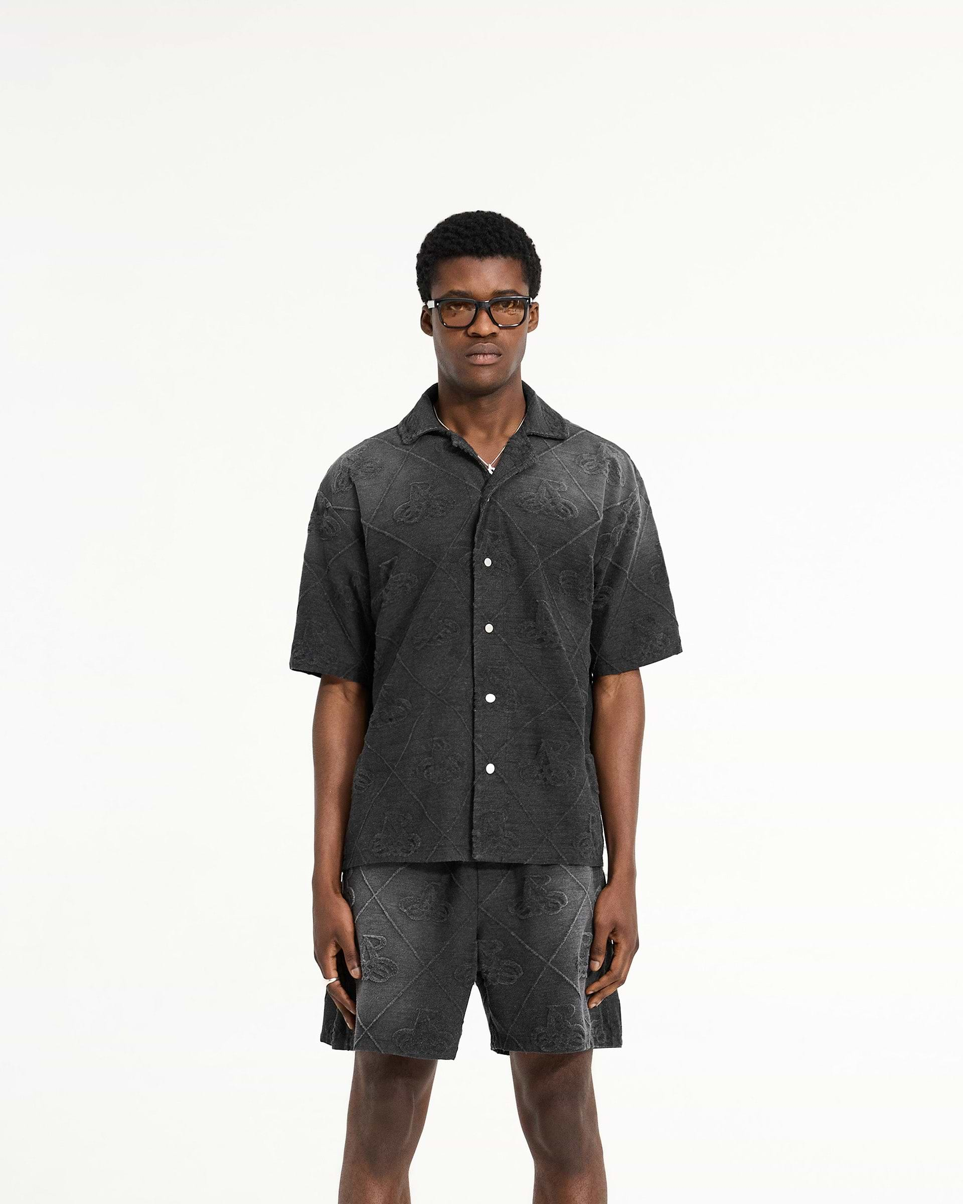 Towelling Shirt - Jet Black