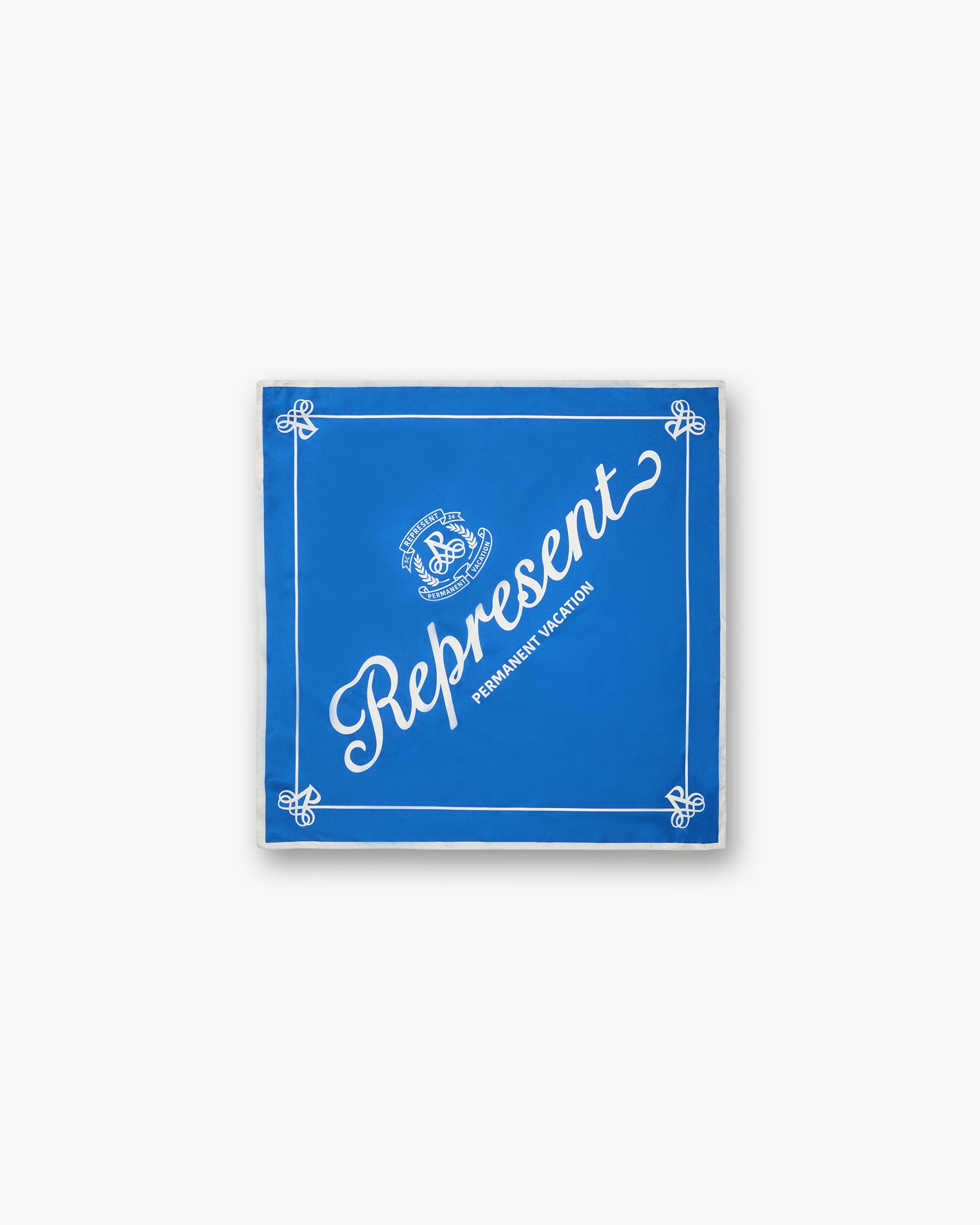 Permanent Vacation Silk Bandana - Royal Blue