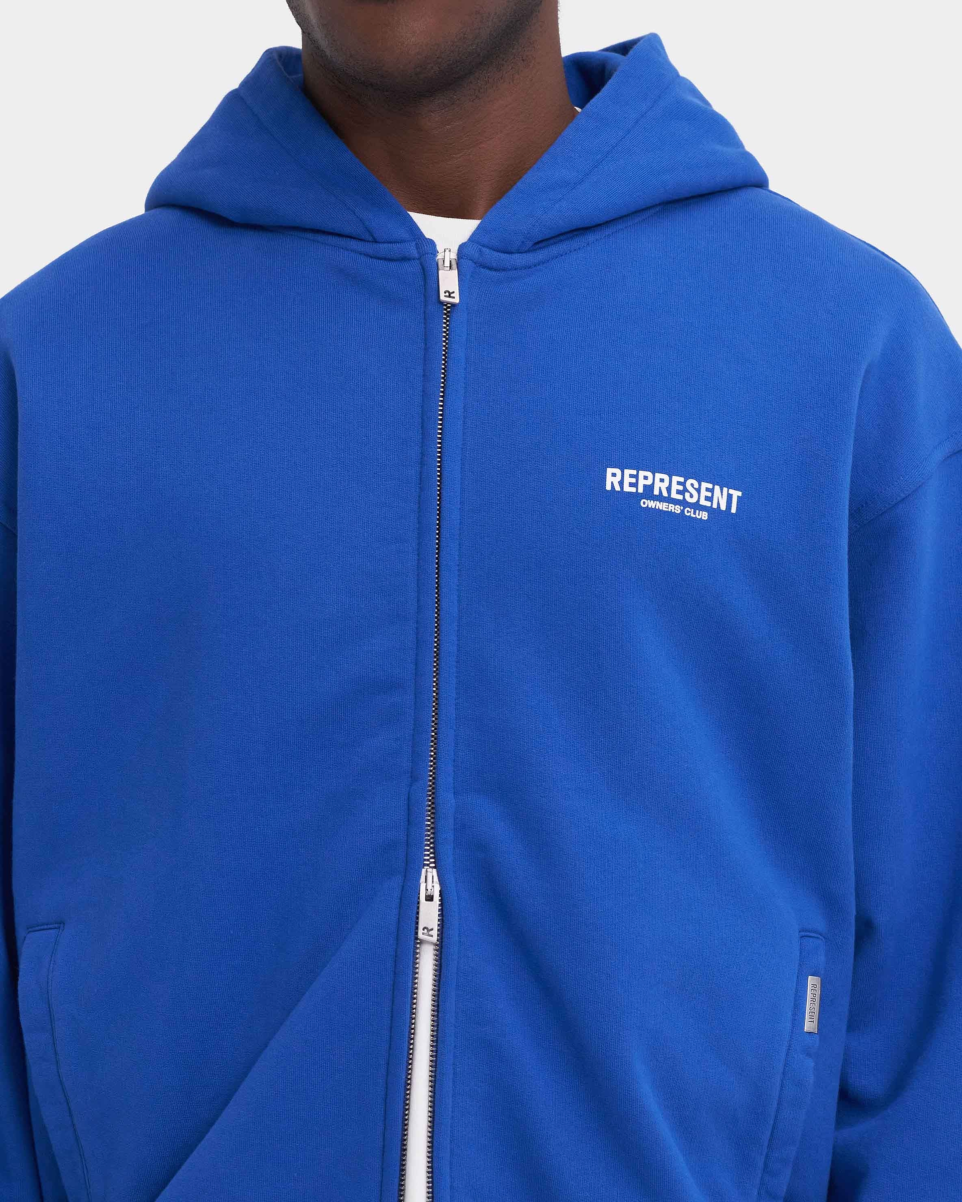 Represent Owners Club Zip Hoodie - Cobalt