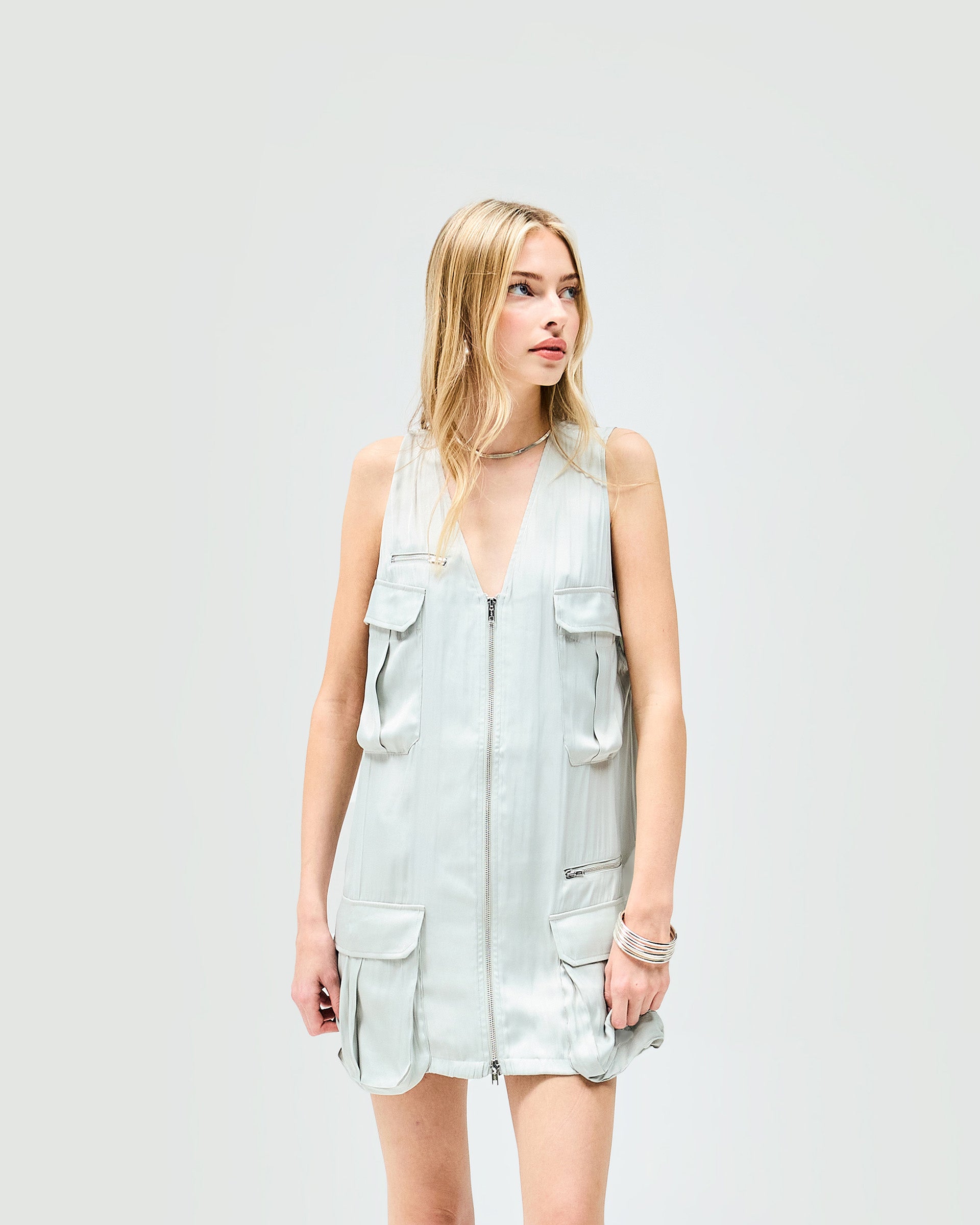Adrenaline Mini Dress - Basil