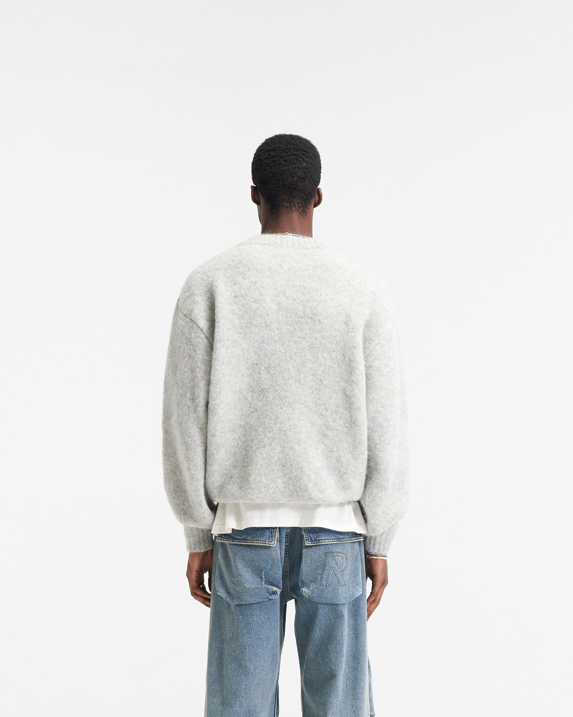 Alpaca Knit Sweater - Grey