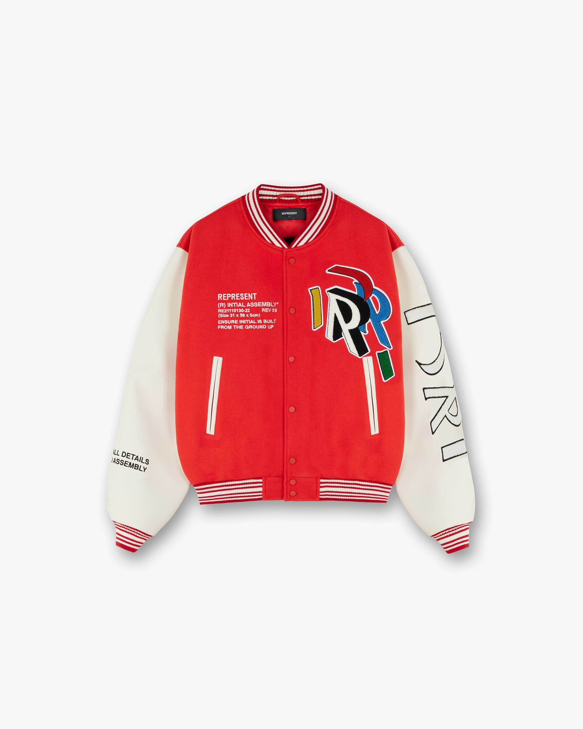 Red cheap varsity sweater