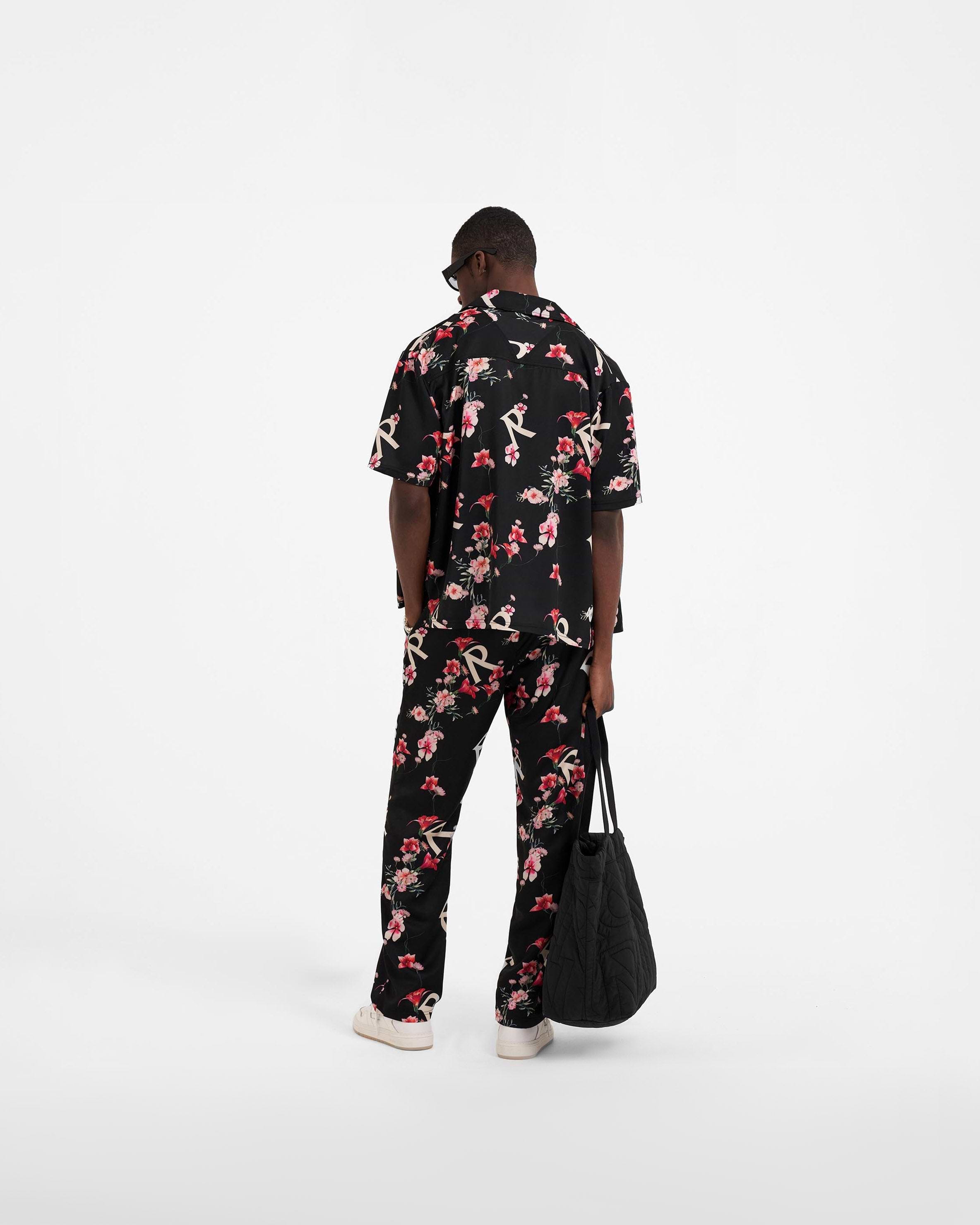 No°21 black floral trousers sz42 / sz27 no. 21 straight leg designer pants  | eBay