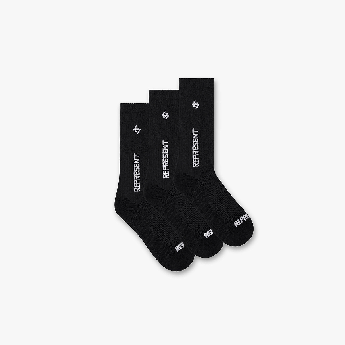 Black Gym Socks | 3 Pack | REPRESENT CLO
