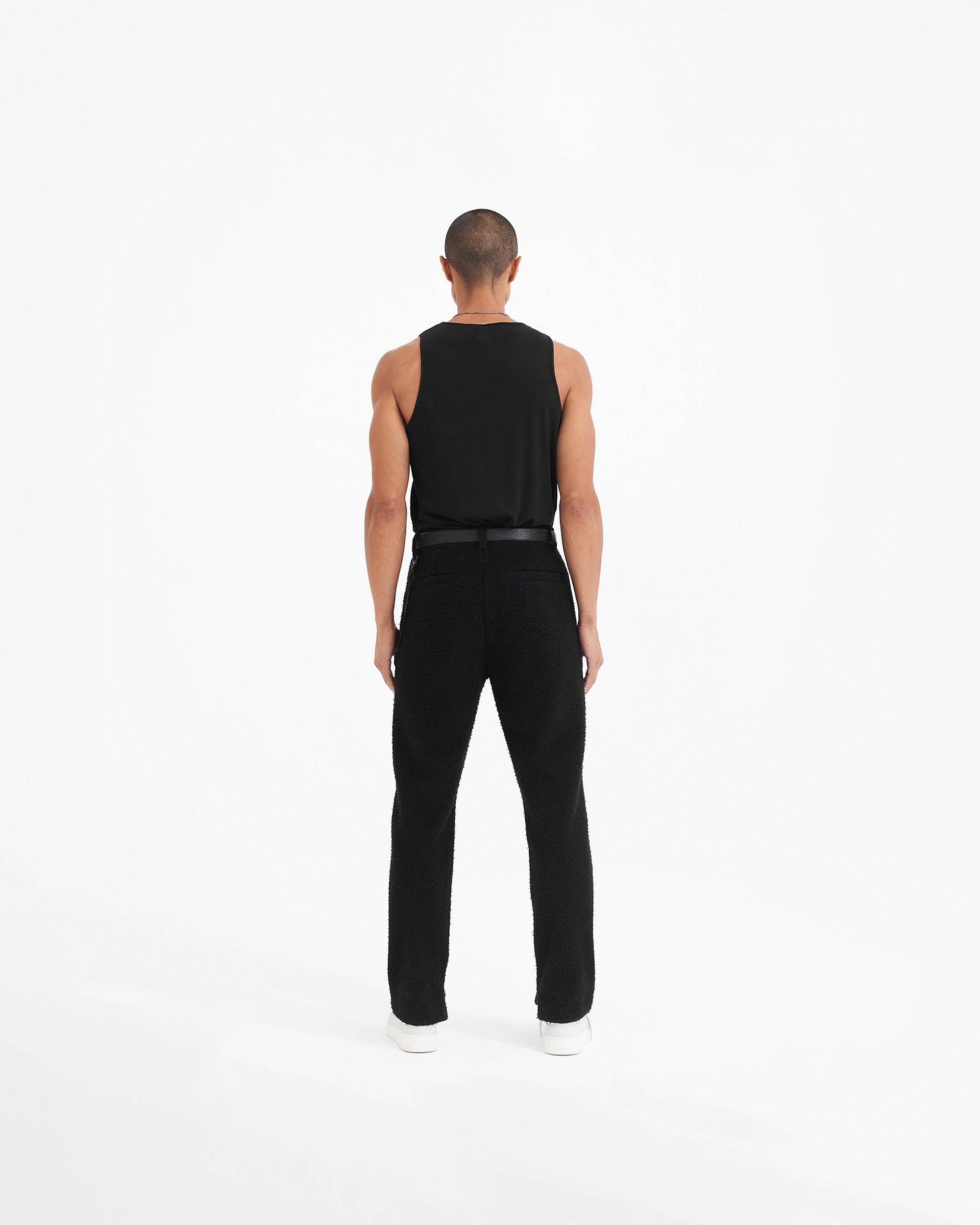 Textured Wool Tailored Pant | Black Pants FW22 | Represent Clo