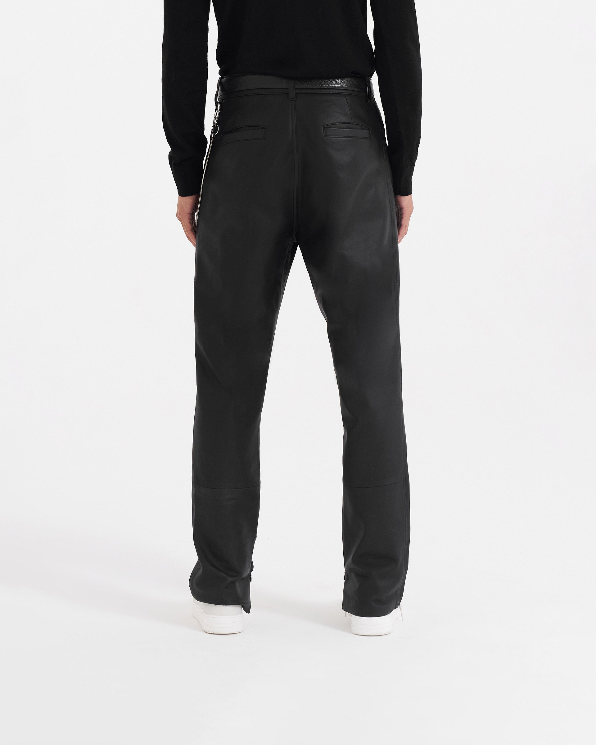 Leather Tailored Pant - Black