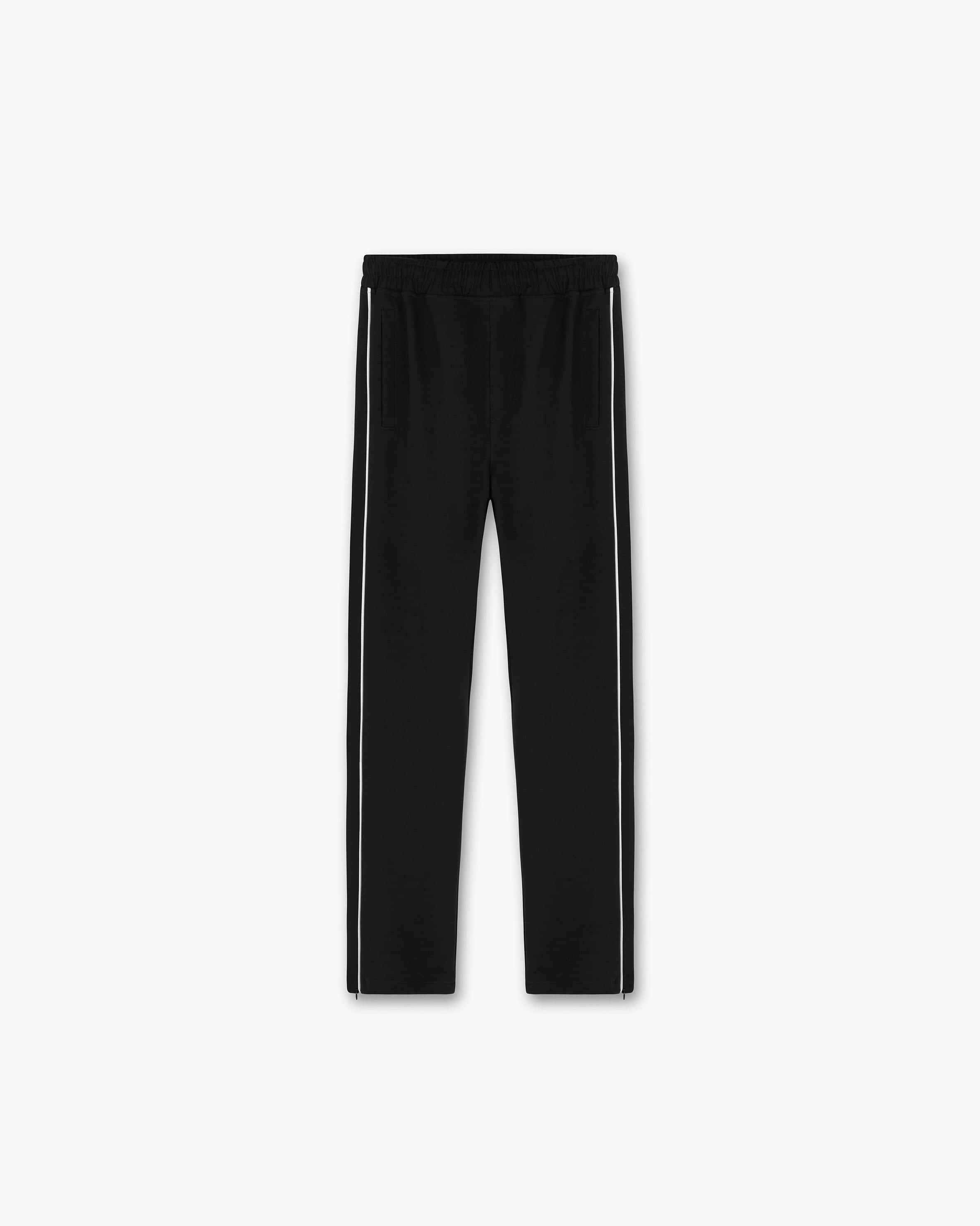 Split black and white sweatpants clearance