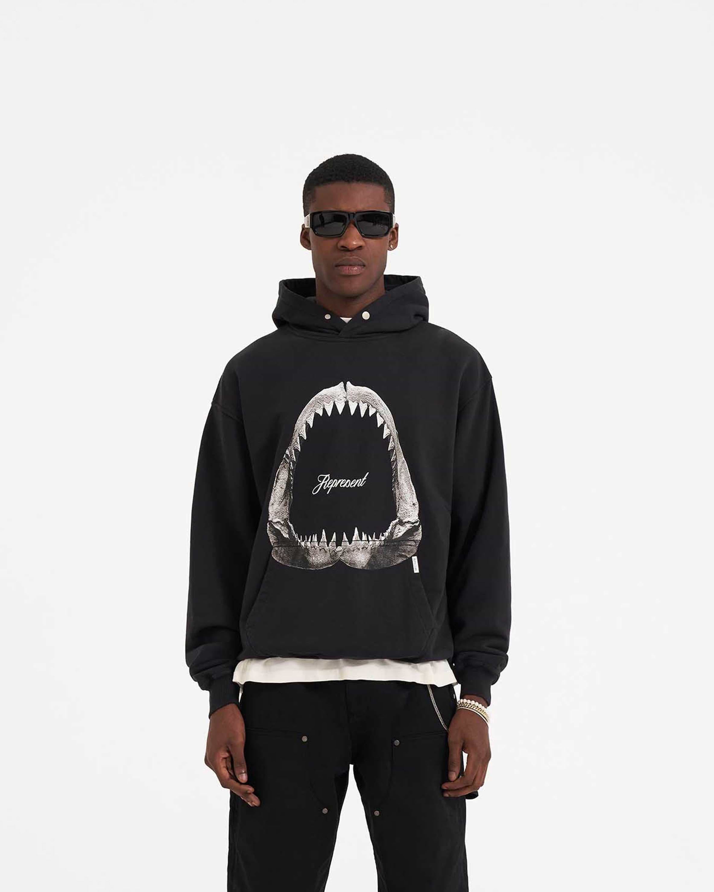 Off white shark hoodie shop
