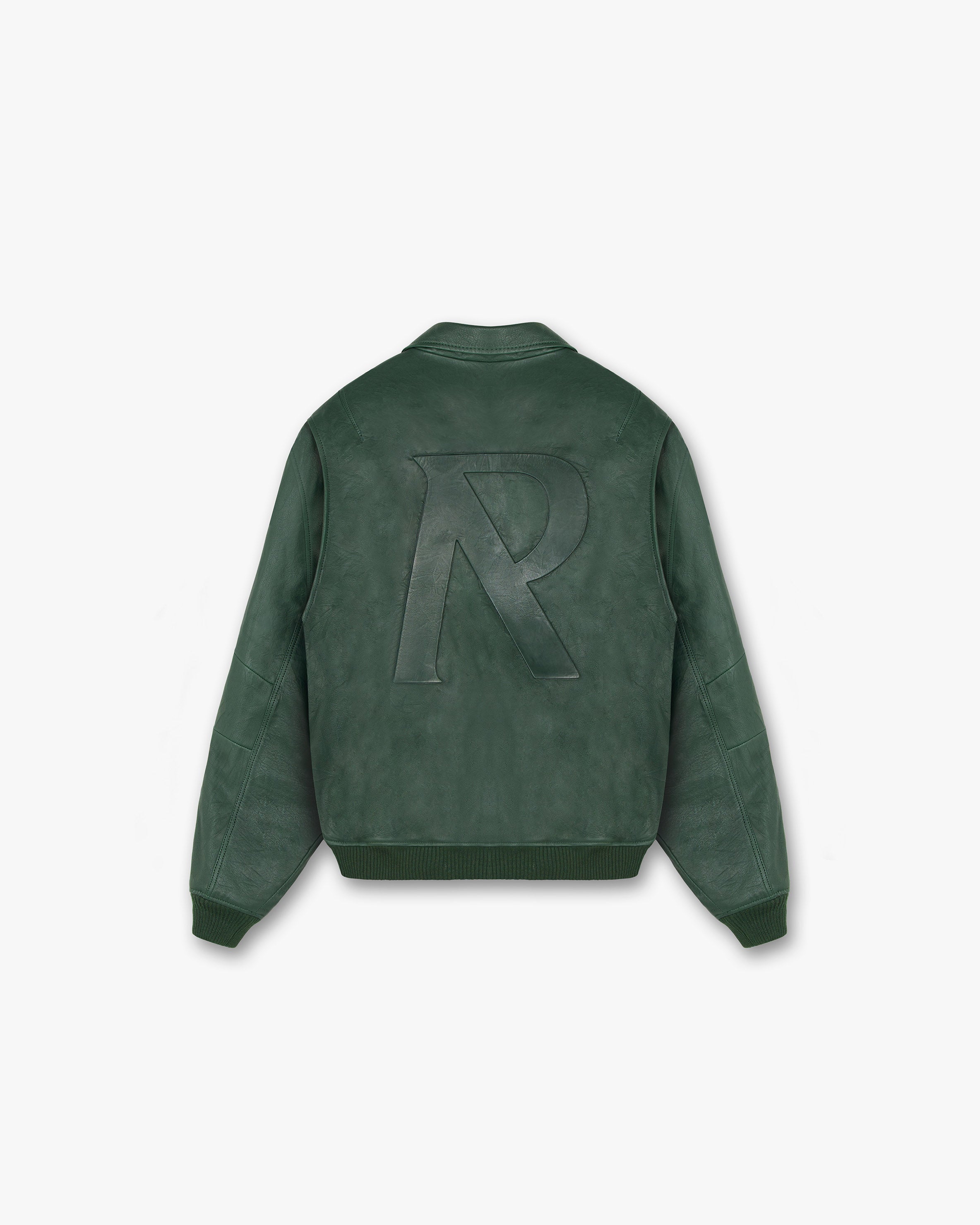 Leather Flight Jacket Green REPRESENT CLO