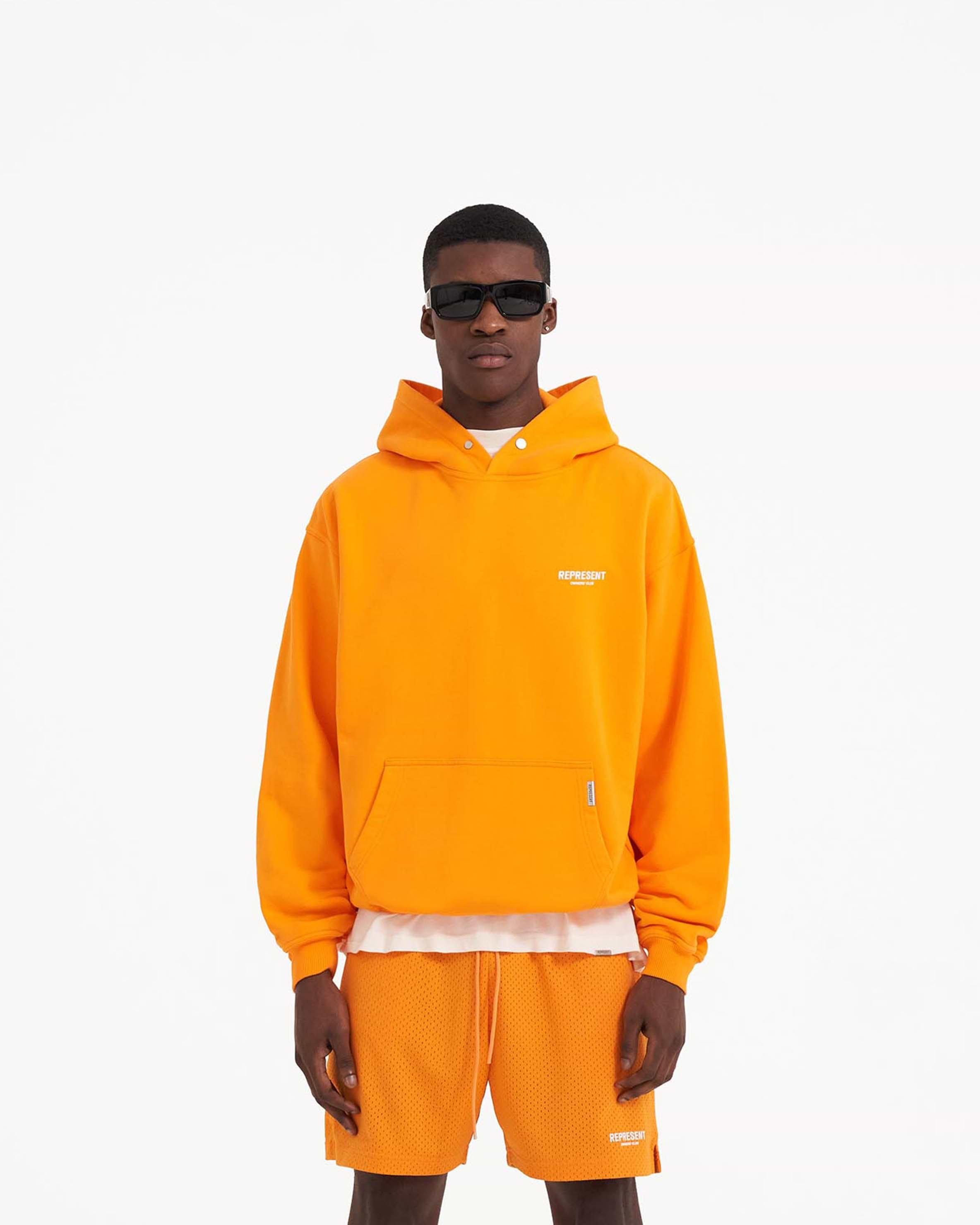 Neon Orange Hoodie Owners Club REPRESENT CLO