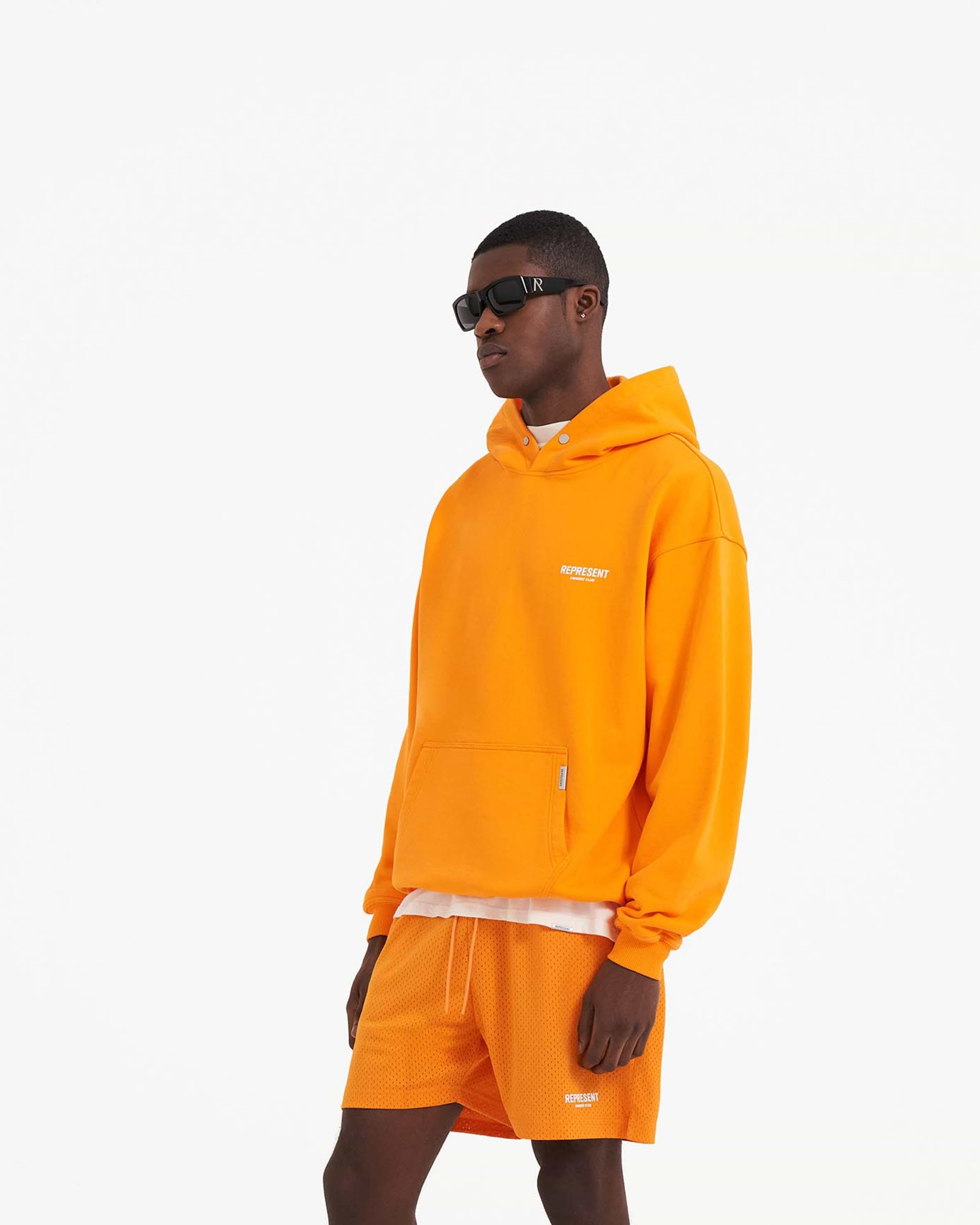 Neon Orange Hoodie Owners Club REPRESENT CLO