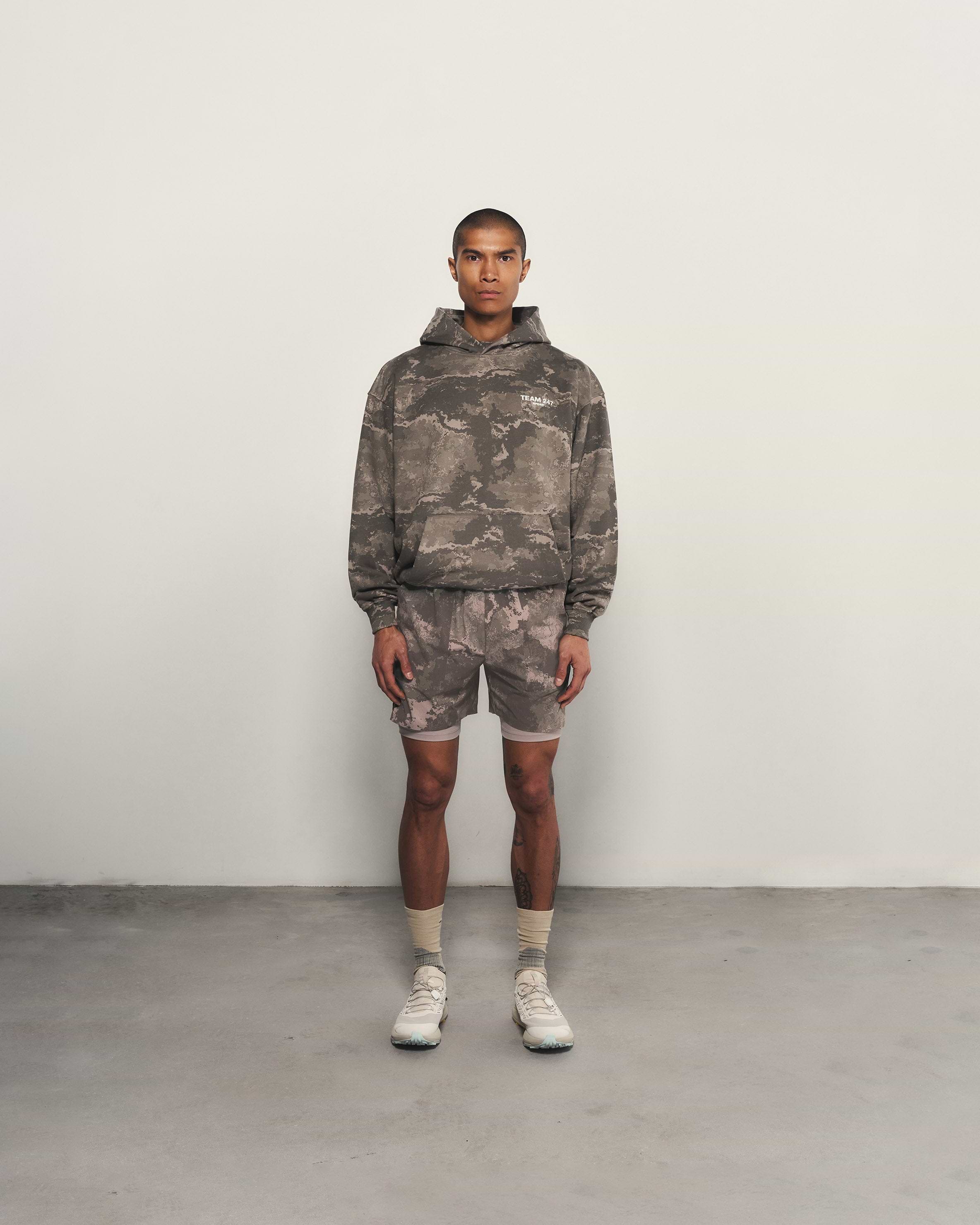 Taupe Camo Gym Hoodie 247 REPRESENT CLO