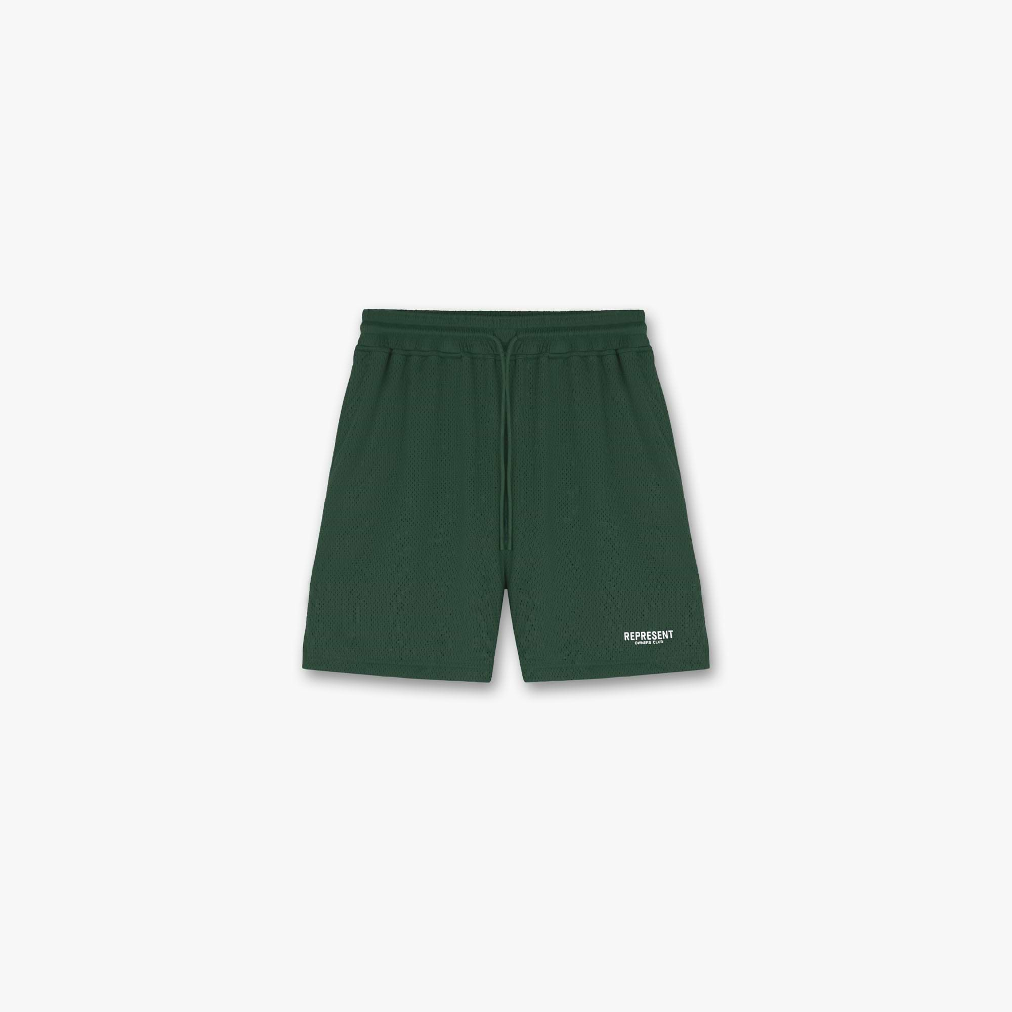 Represent Owners Club Mesh Shorts | Racing Green Shorts Owners Club | Represent Clo