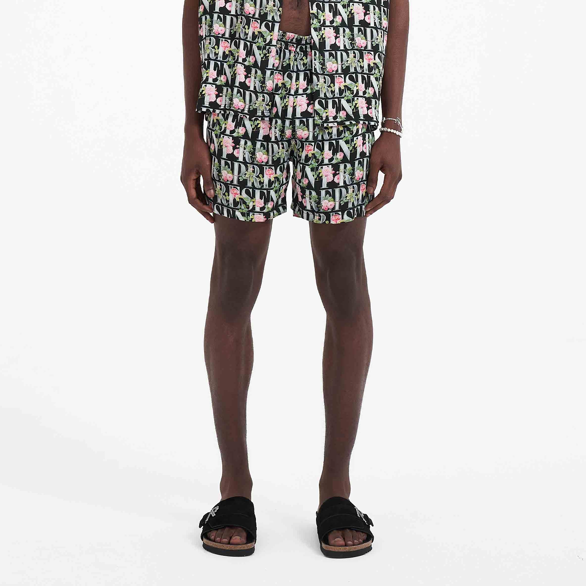 Black Floral Shorts | REPRESENT CLO