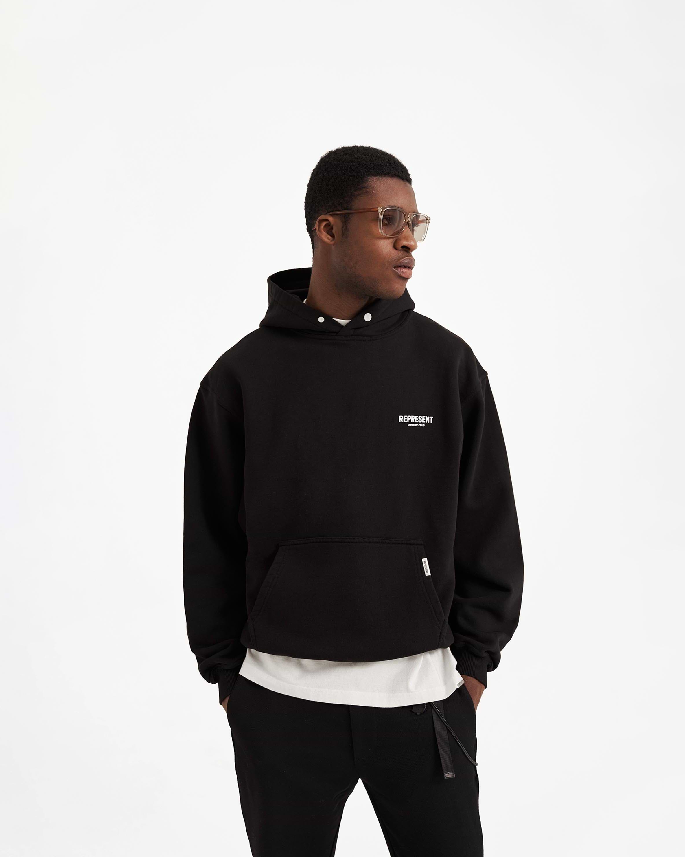 Black hoodies mens discount