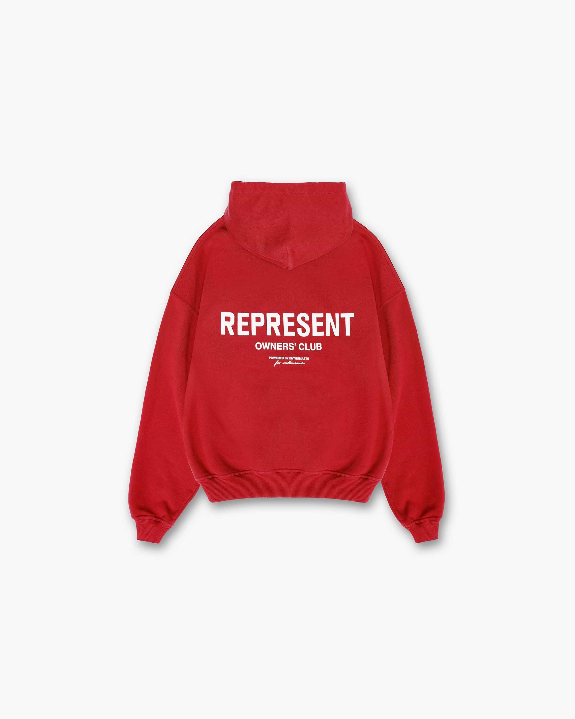 Red hot sale hoodie jumper