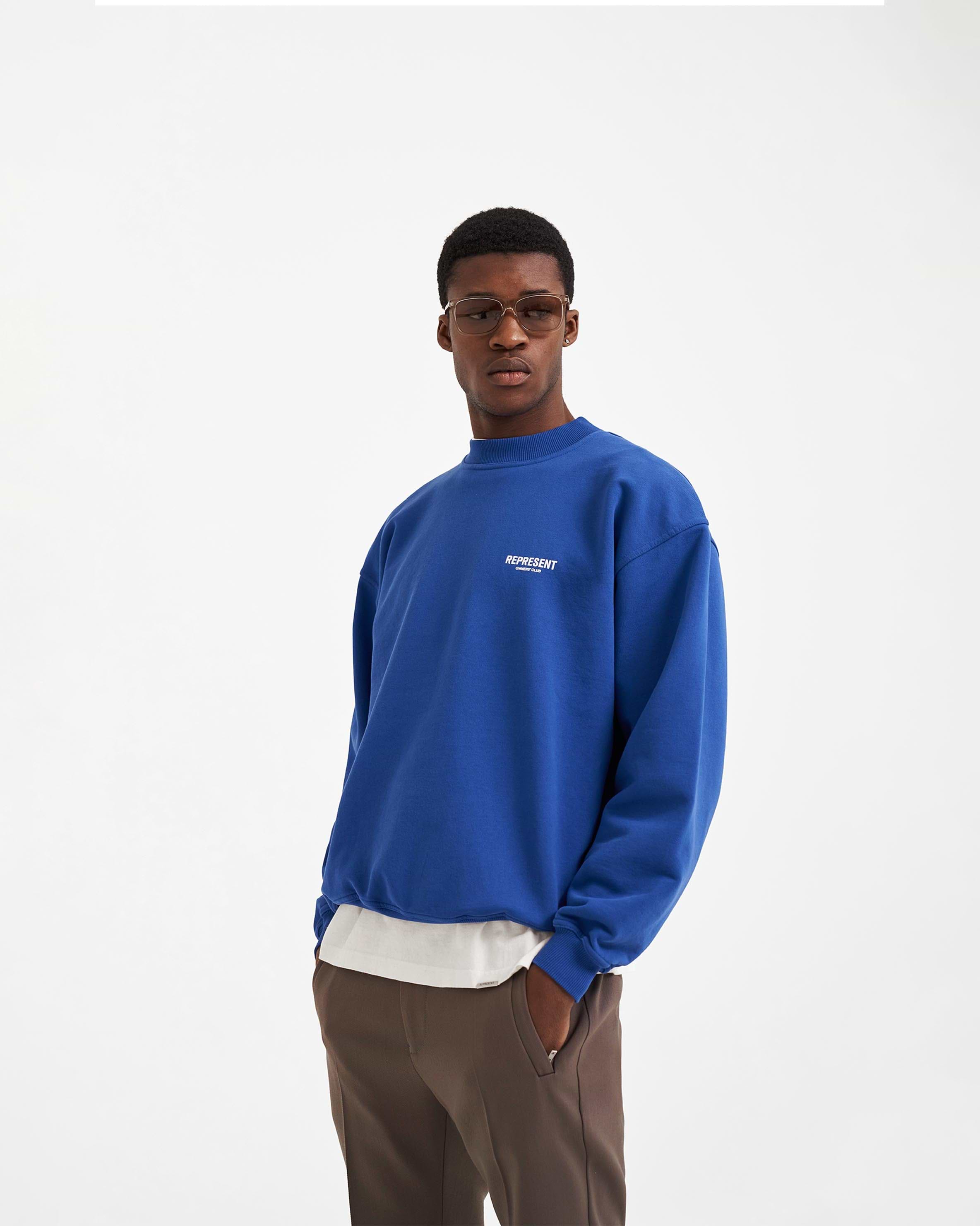 Represent Owners Club Sweater Cobalt Sweaters REPRESENT CLO