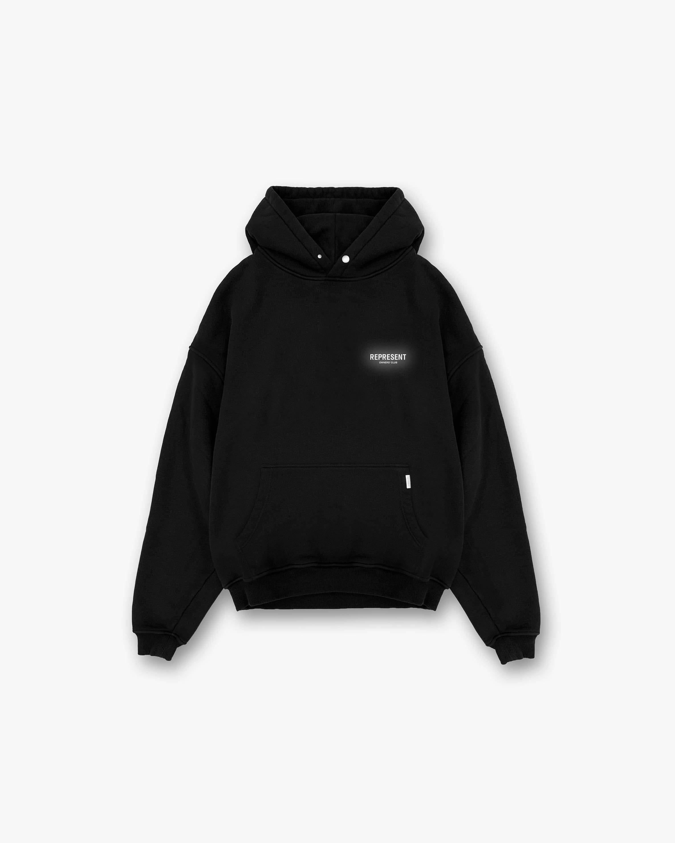 Black Reflective Hoodie Owners Club REPRESENT CLO